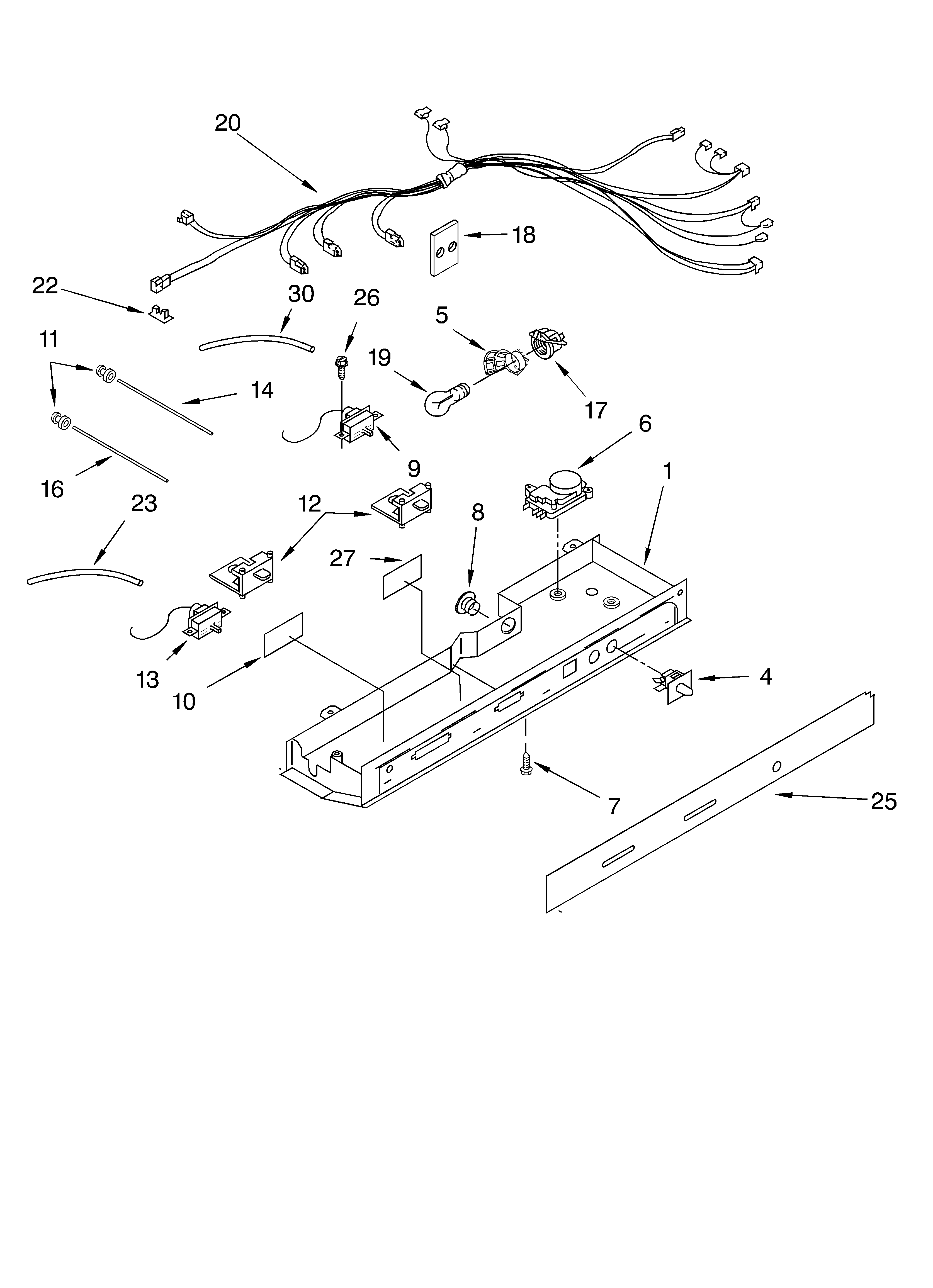Whirlpool 6ED20TKXGW01 control/optional diagram