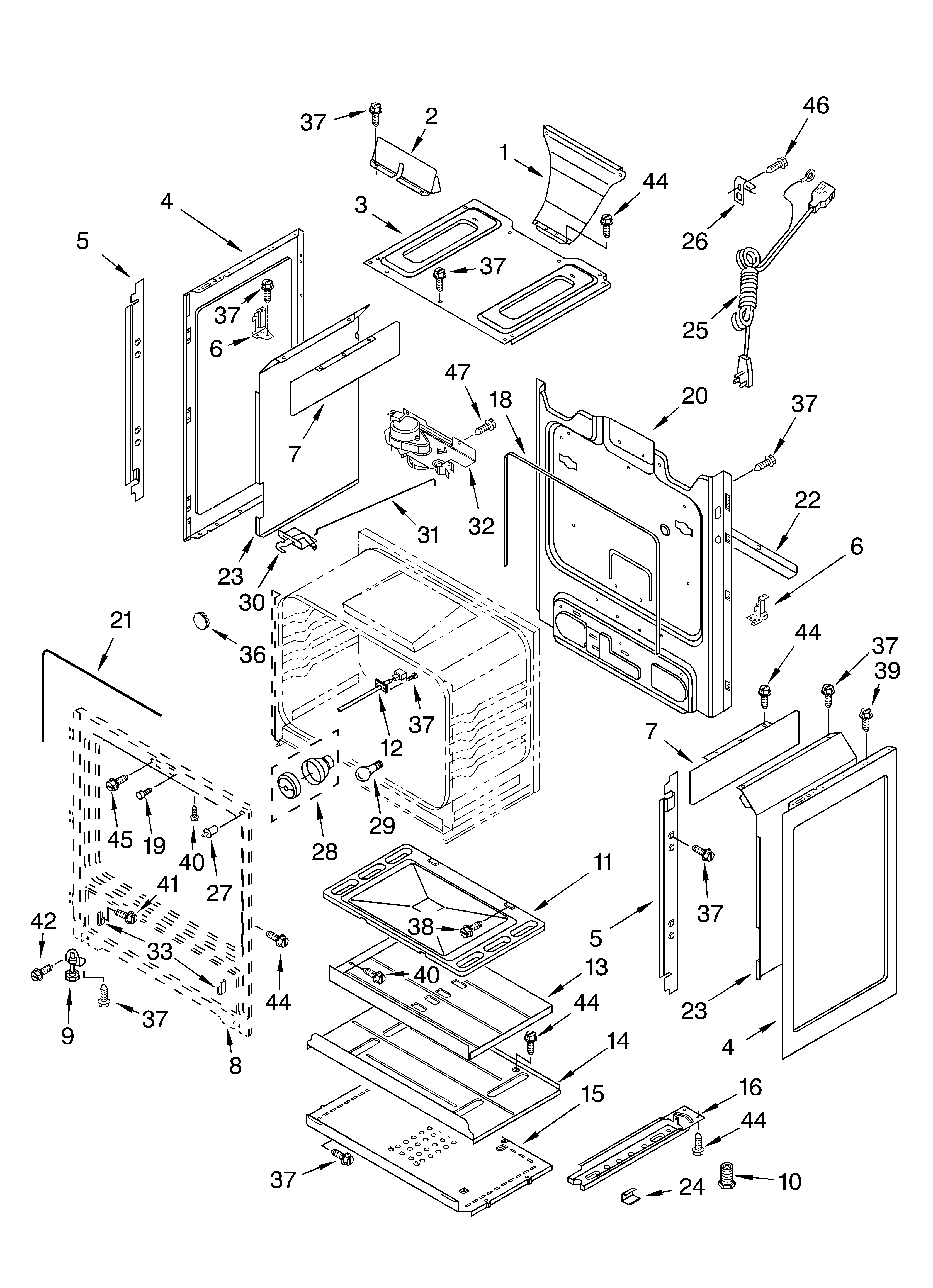 Crosley CGS365HQ8 chassis parts diagram