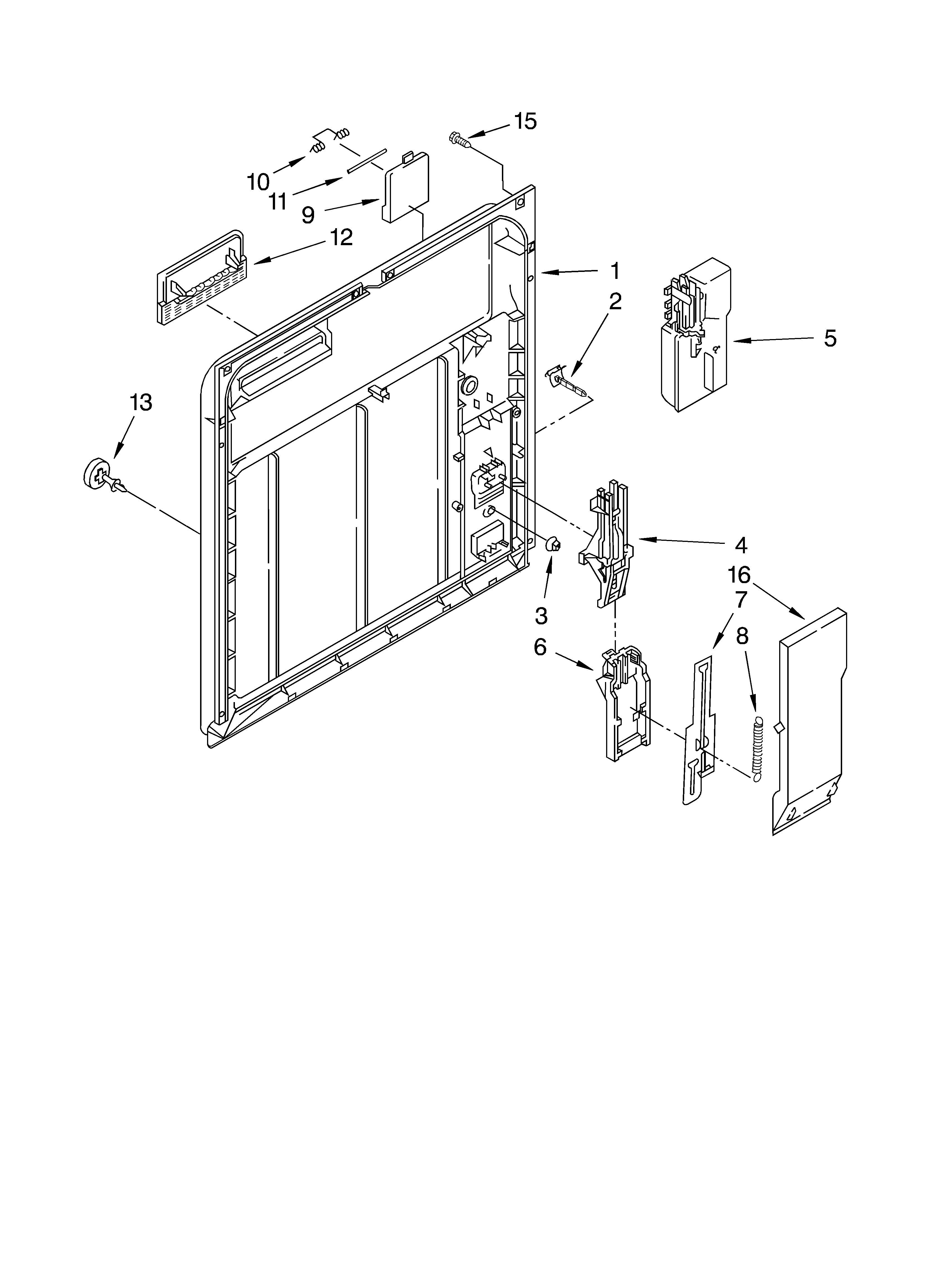 Estate TUD6700KQ0 inner door parts diagram
