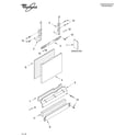 Whirlpool GU1500XTLS2 door and panel parts diagram