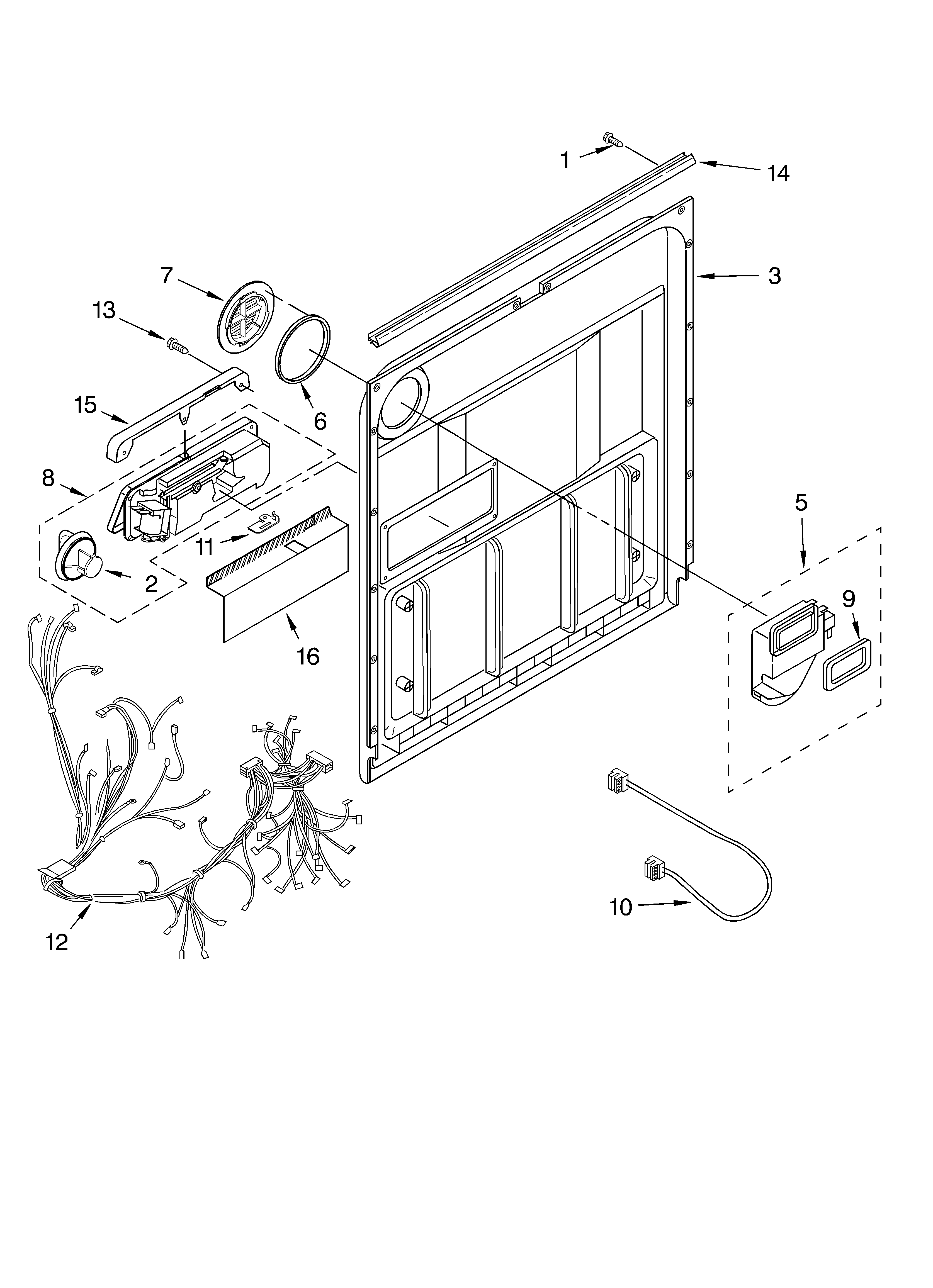 Whirlpool GU1500XTLS2 door and latch parts diagram