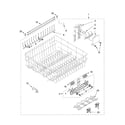 Whirlpool GU1500XTLS2 upper rack and track parts diagram