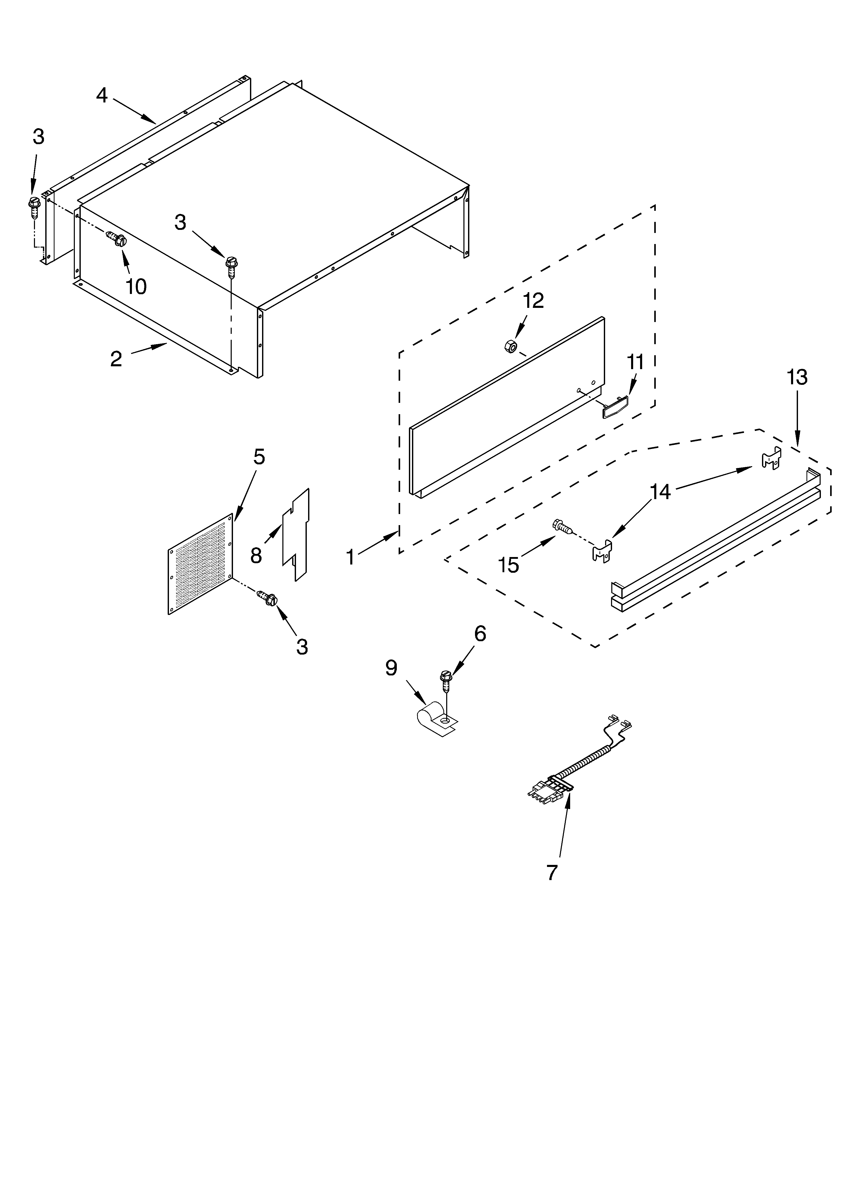 KitchenAid KBLC36FKS02 top grille and unit cover parts diagram