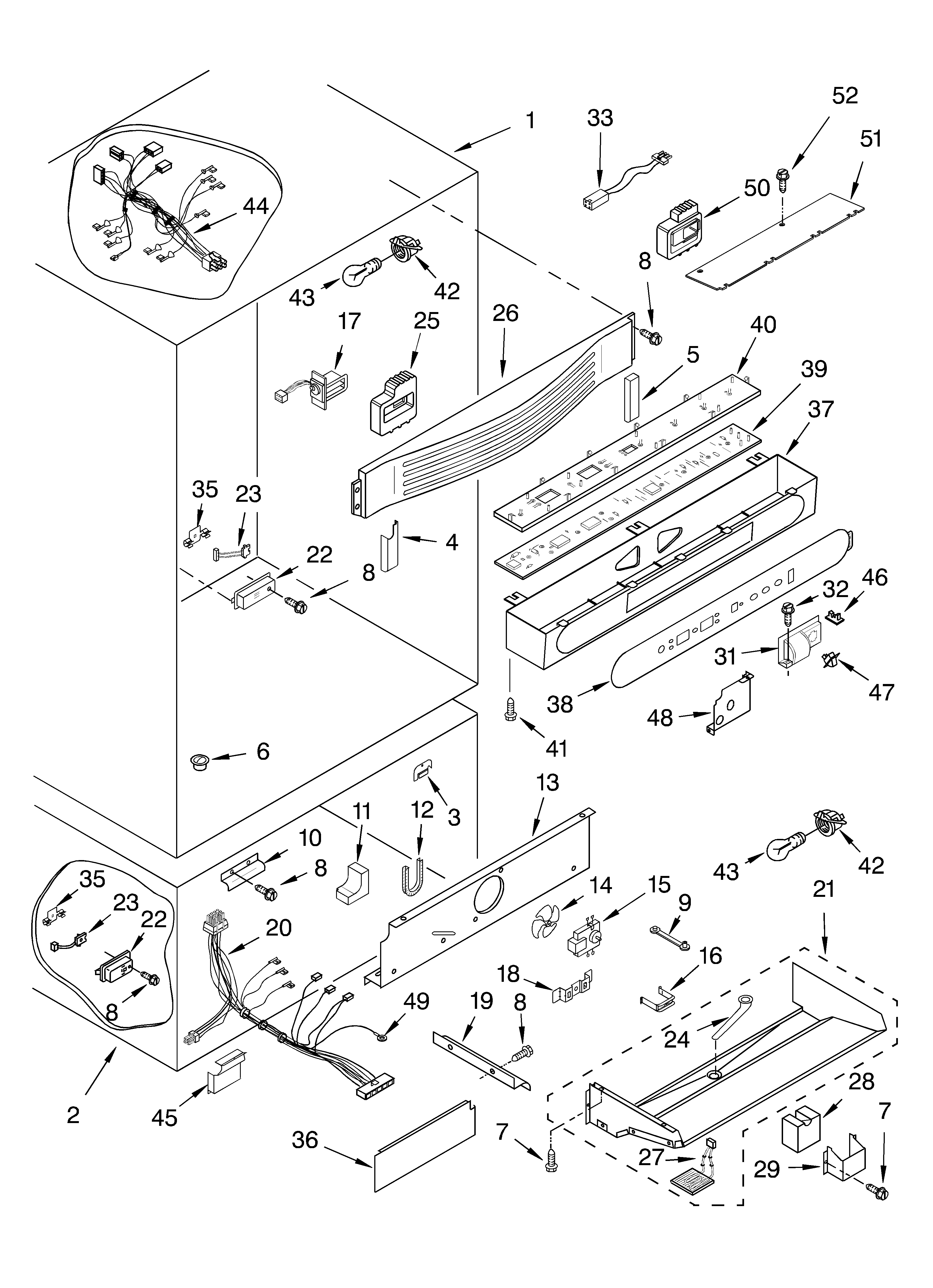 KitchenAid KBLC36FKS02 liner parts diagram
