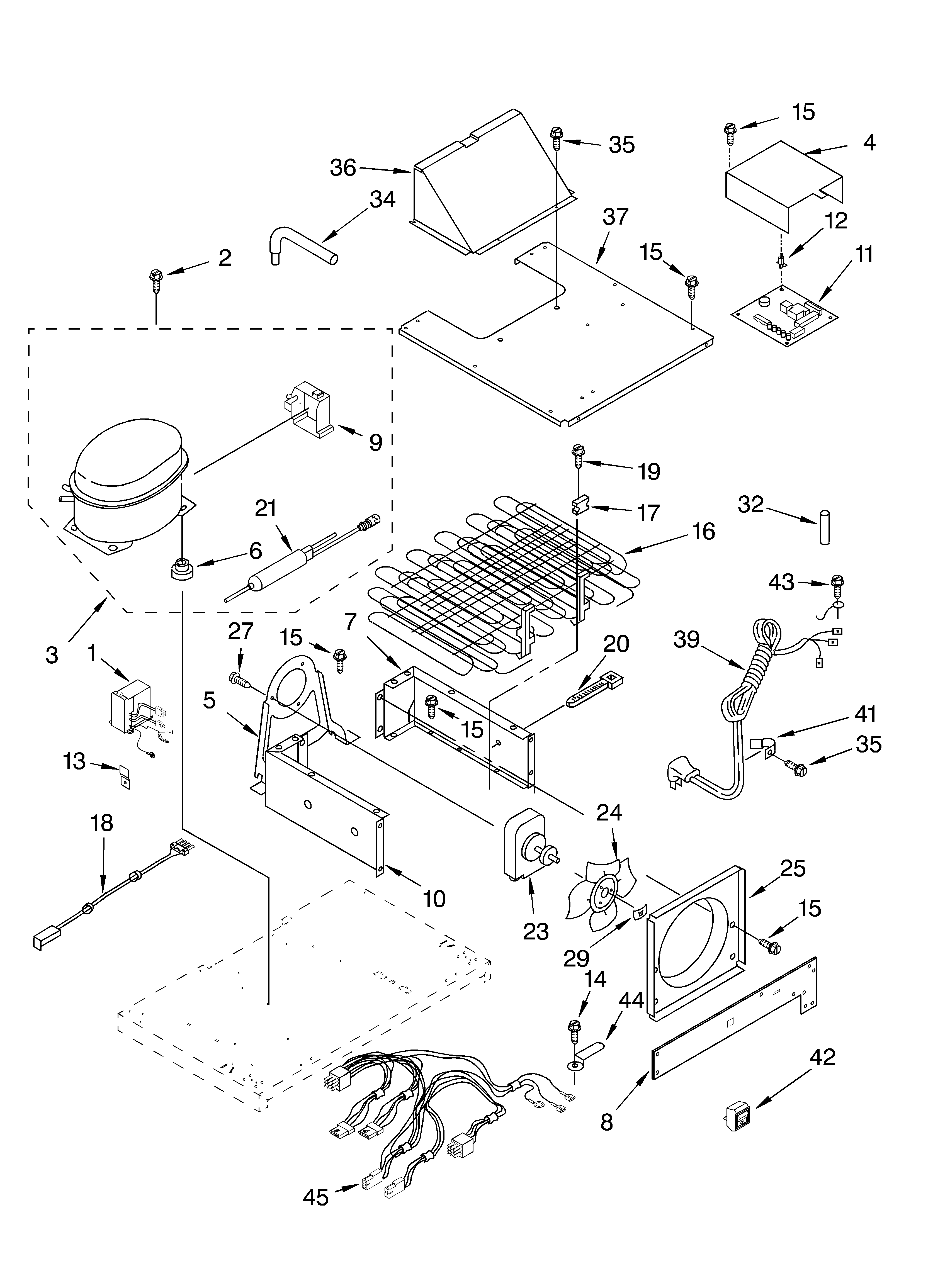 KitchenAid KBLC36FKS02 upper unit parts diagram