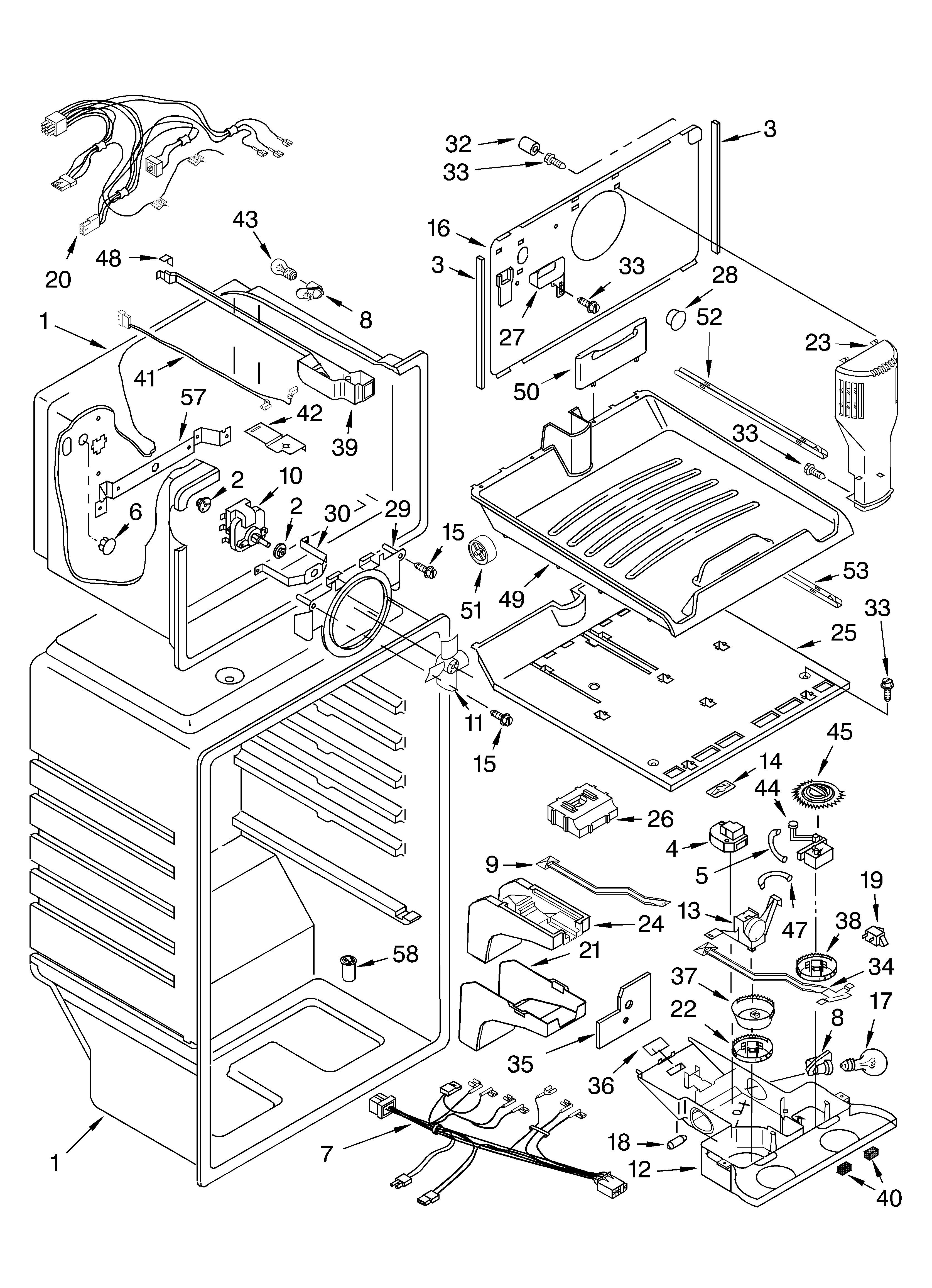 KitchenAid KTRC19KKSS03 liner parts diagram