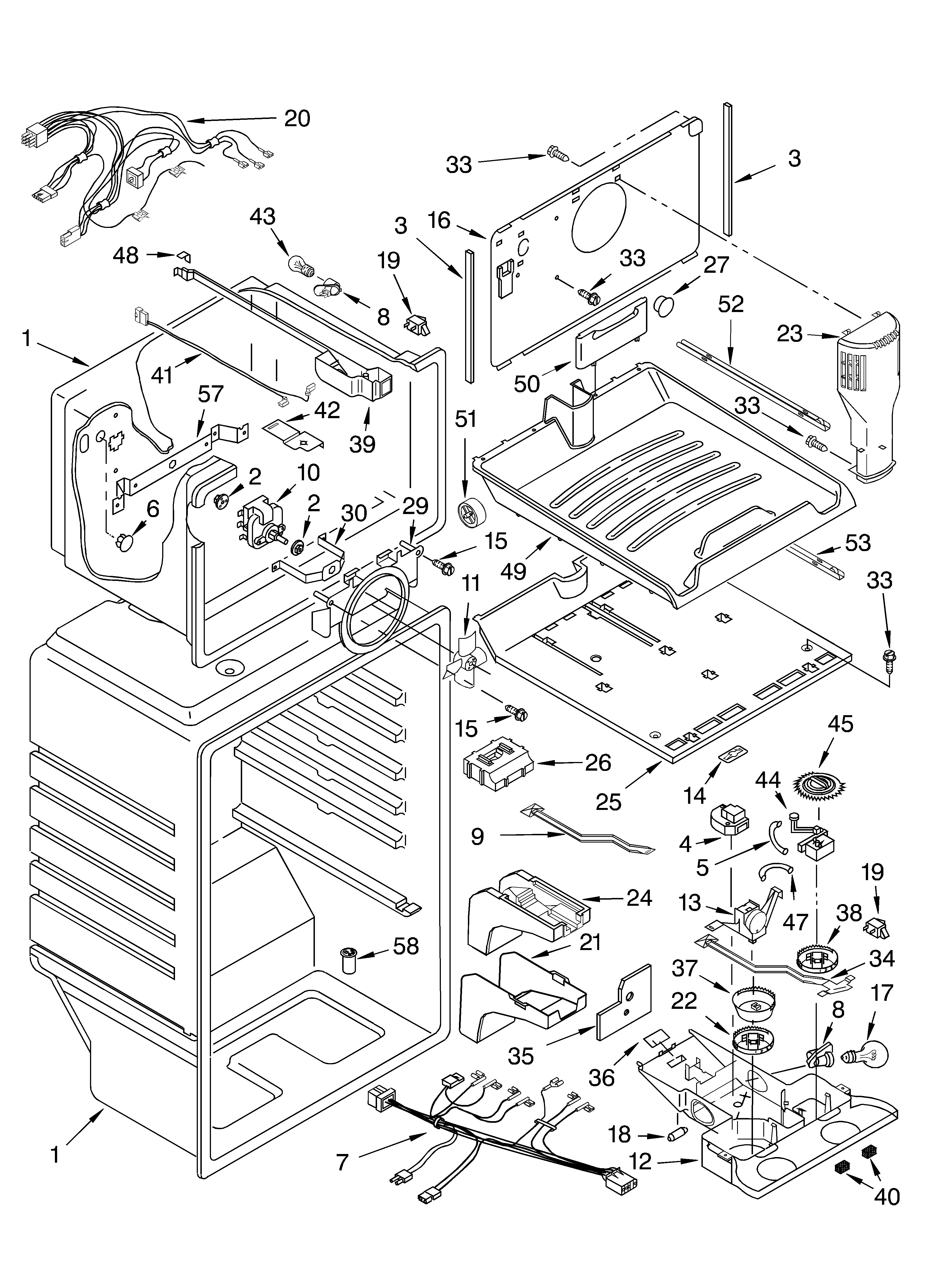 KitchenAid KTRC19MKBT03 liner parts diagram