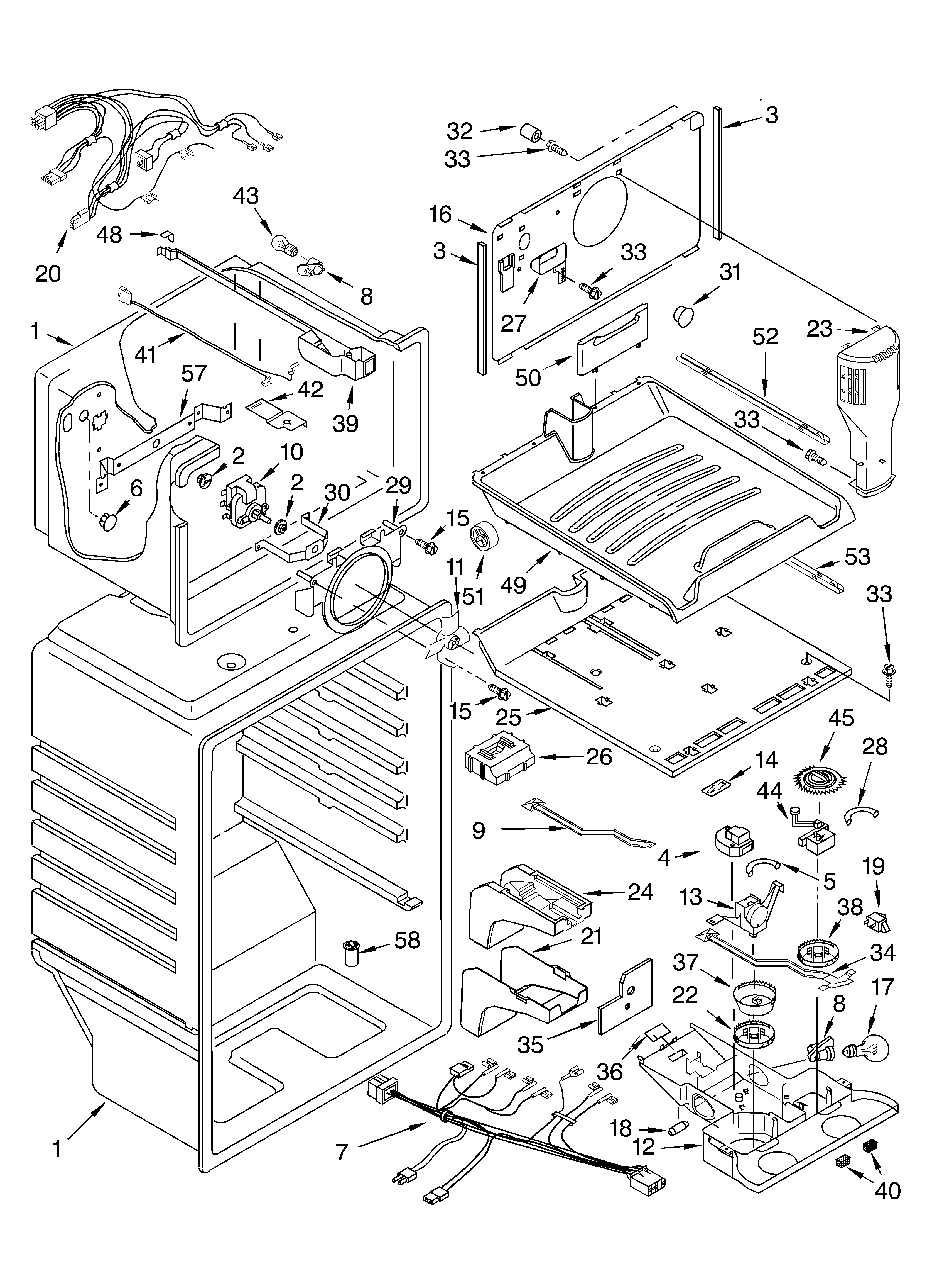 KitchenAid KTRS19KKWH03 liner parts diagram