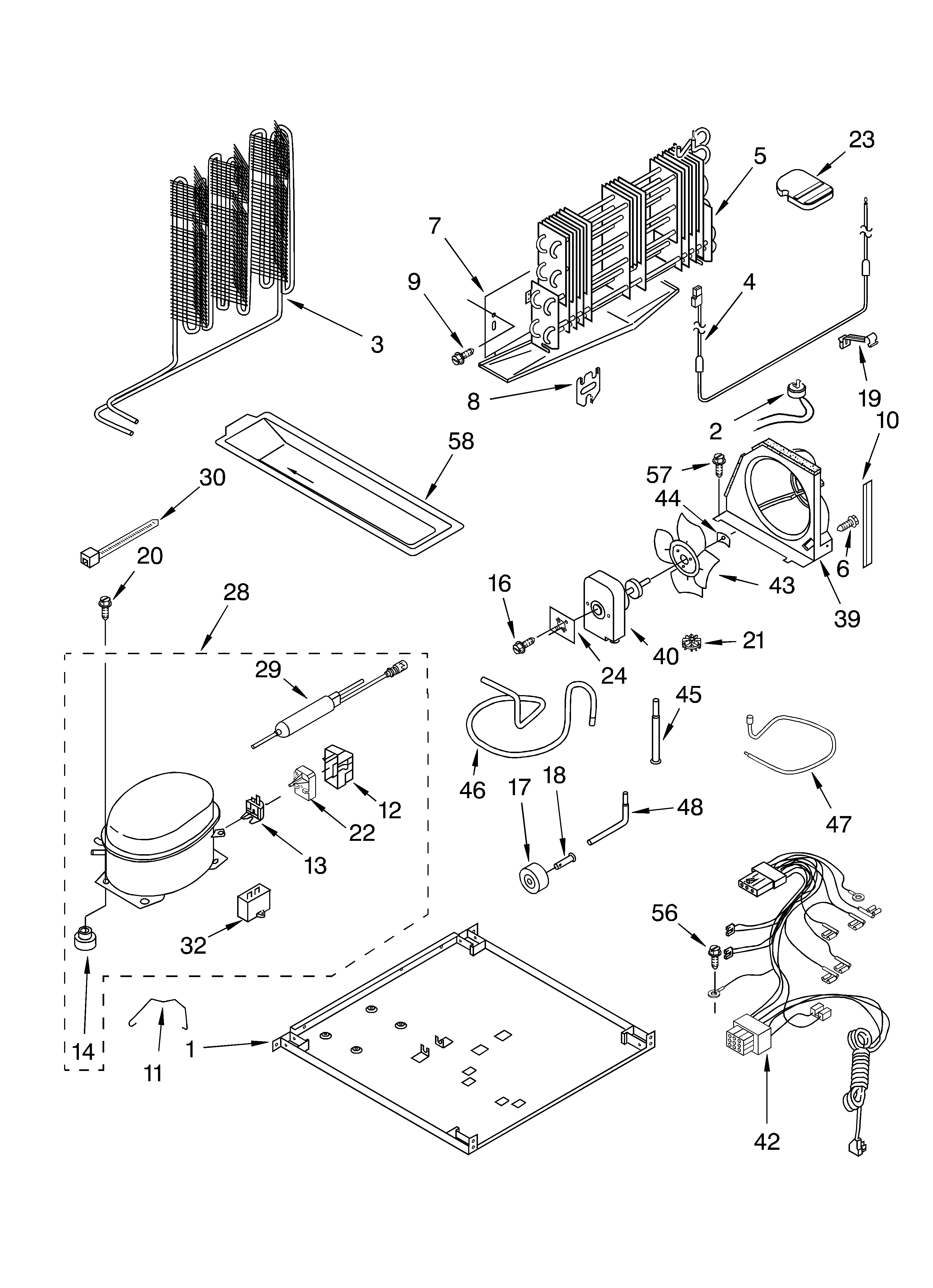 KitchenAid KTRS19KKWH03 unit parts diagram