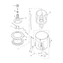 Whirlpool LCR7244HQ2 agitator, basket and tub parts diagram