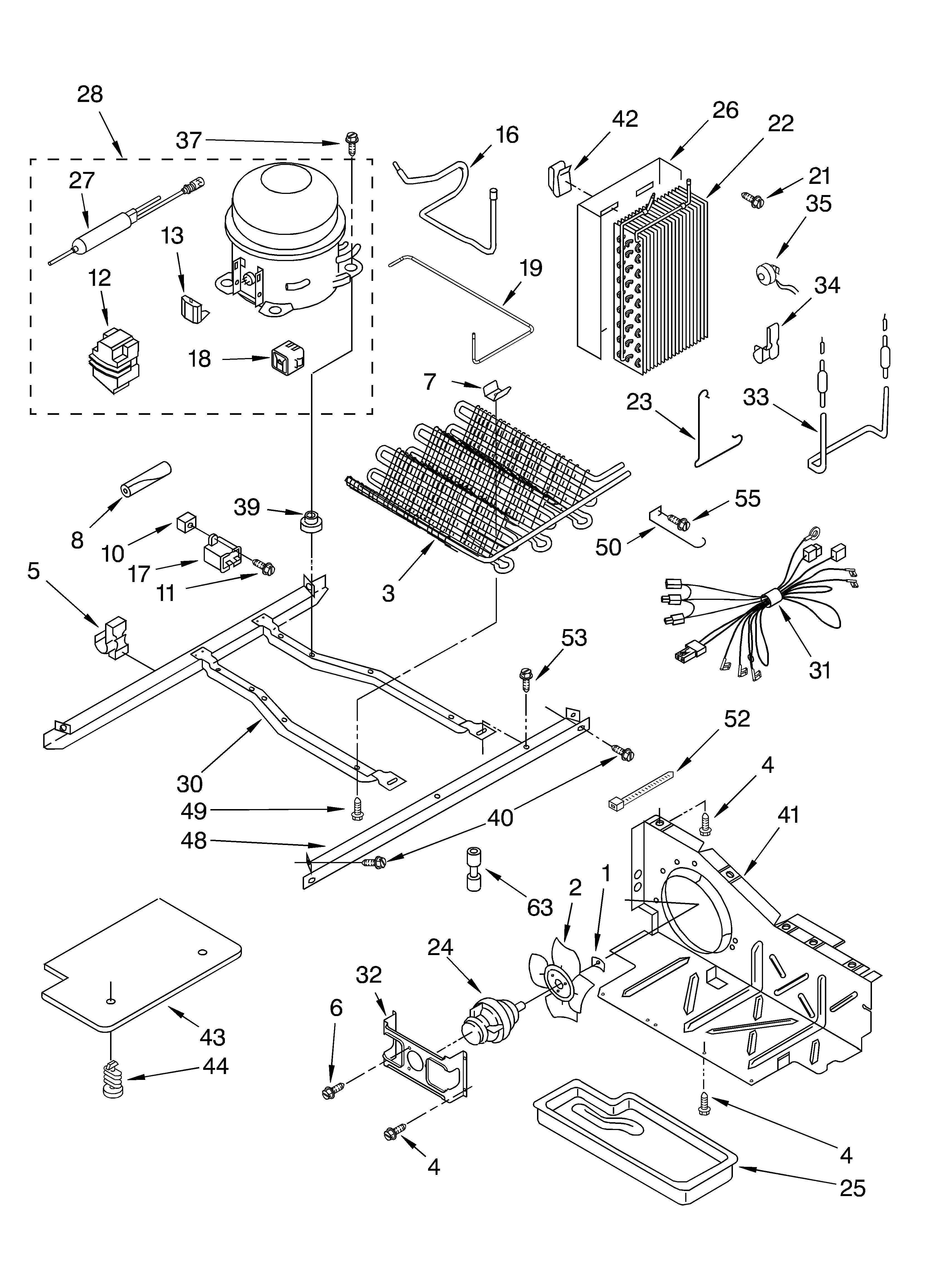 Whirlpool 3XES2SHGKQ02 unit parts diagram