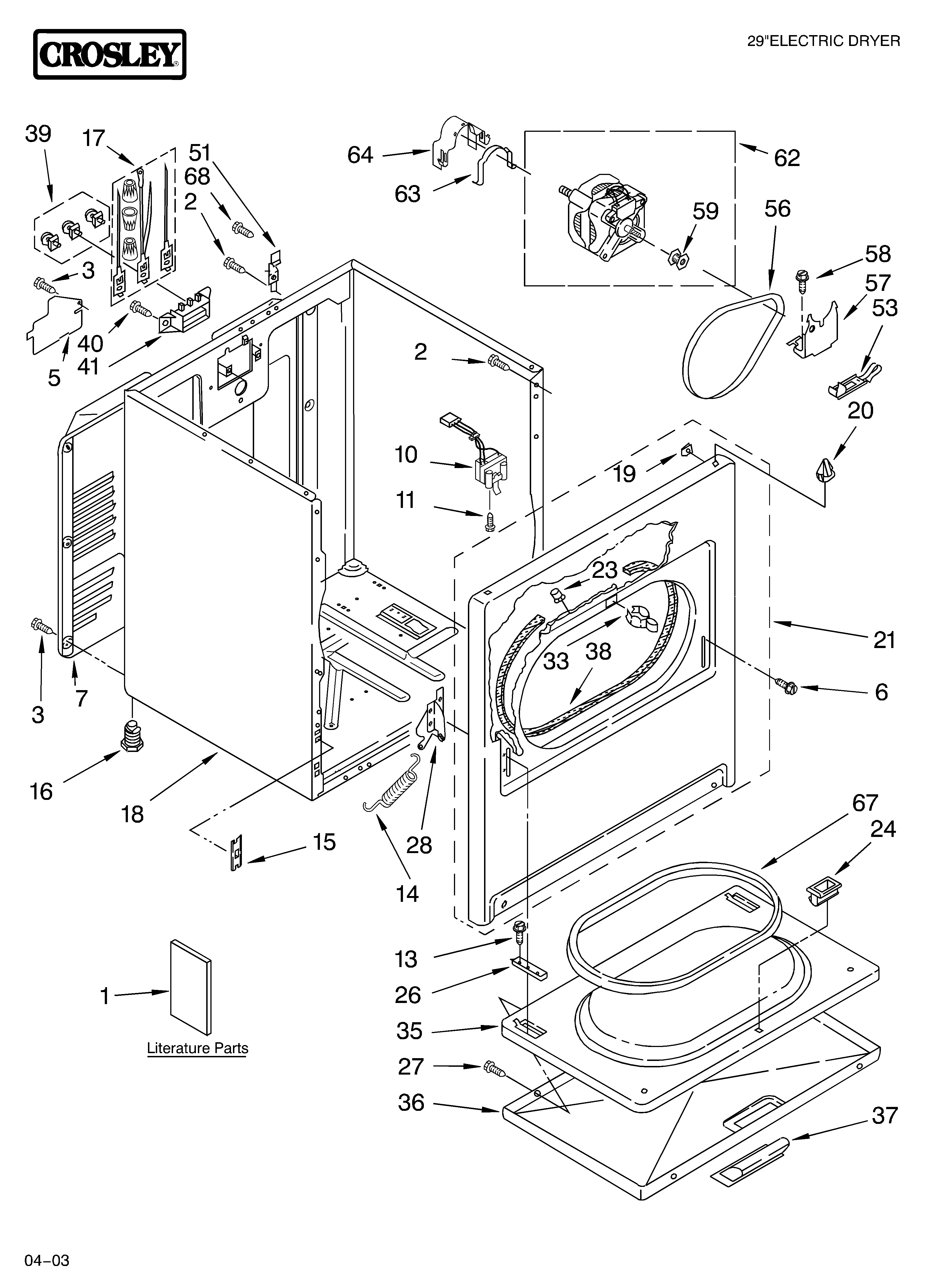 Crosley CEDS563MQ0 cabinet parts diagram