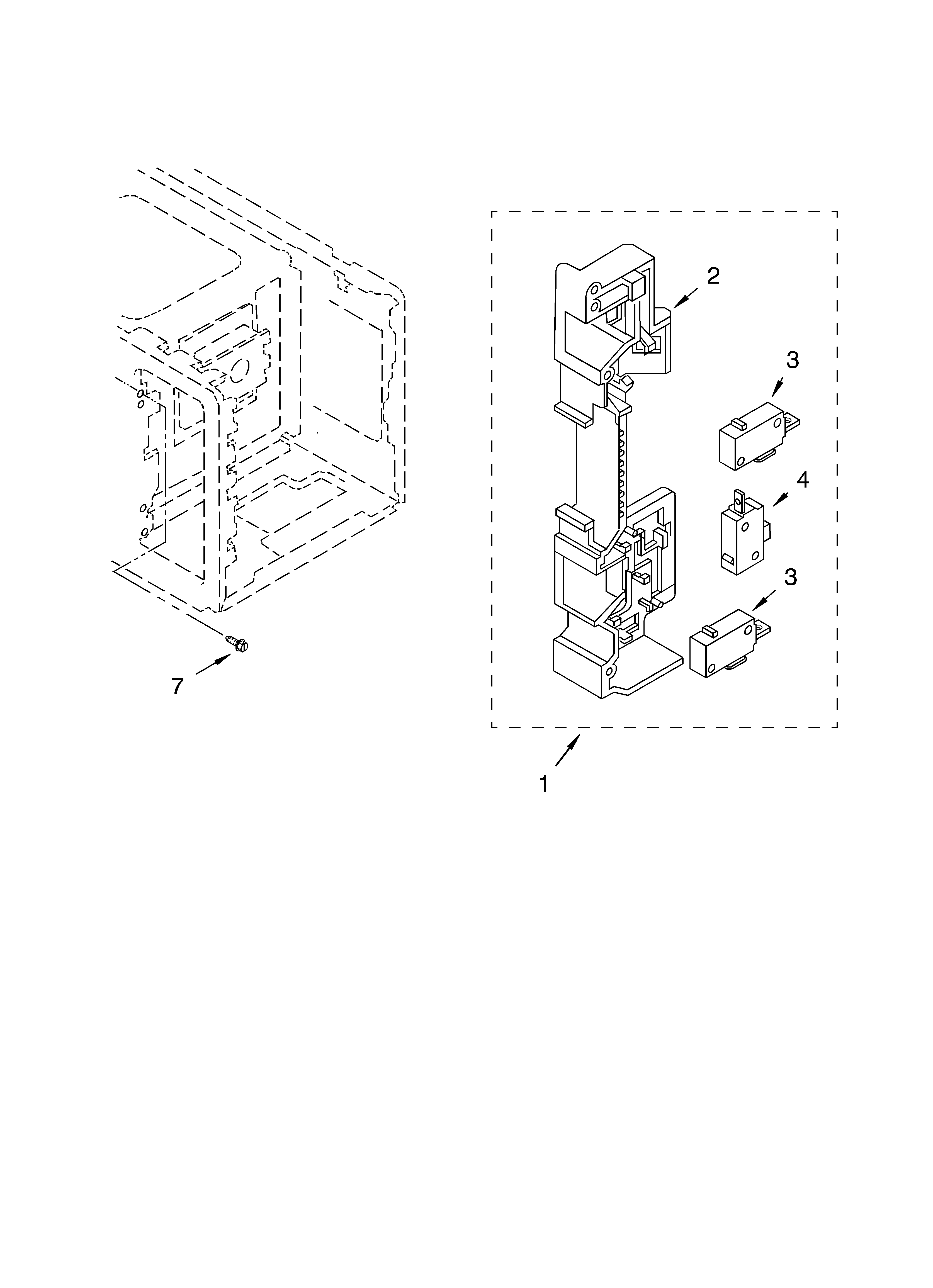 KitchenAid KCMS185JBL2 latch board parts diagram