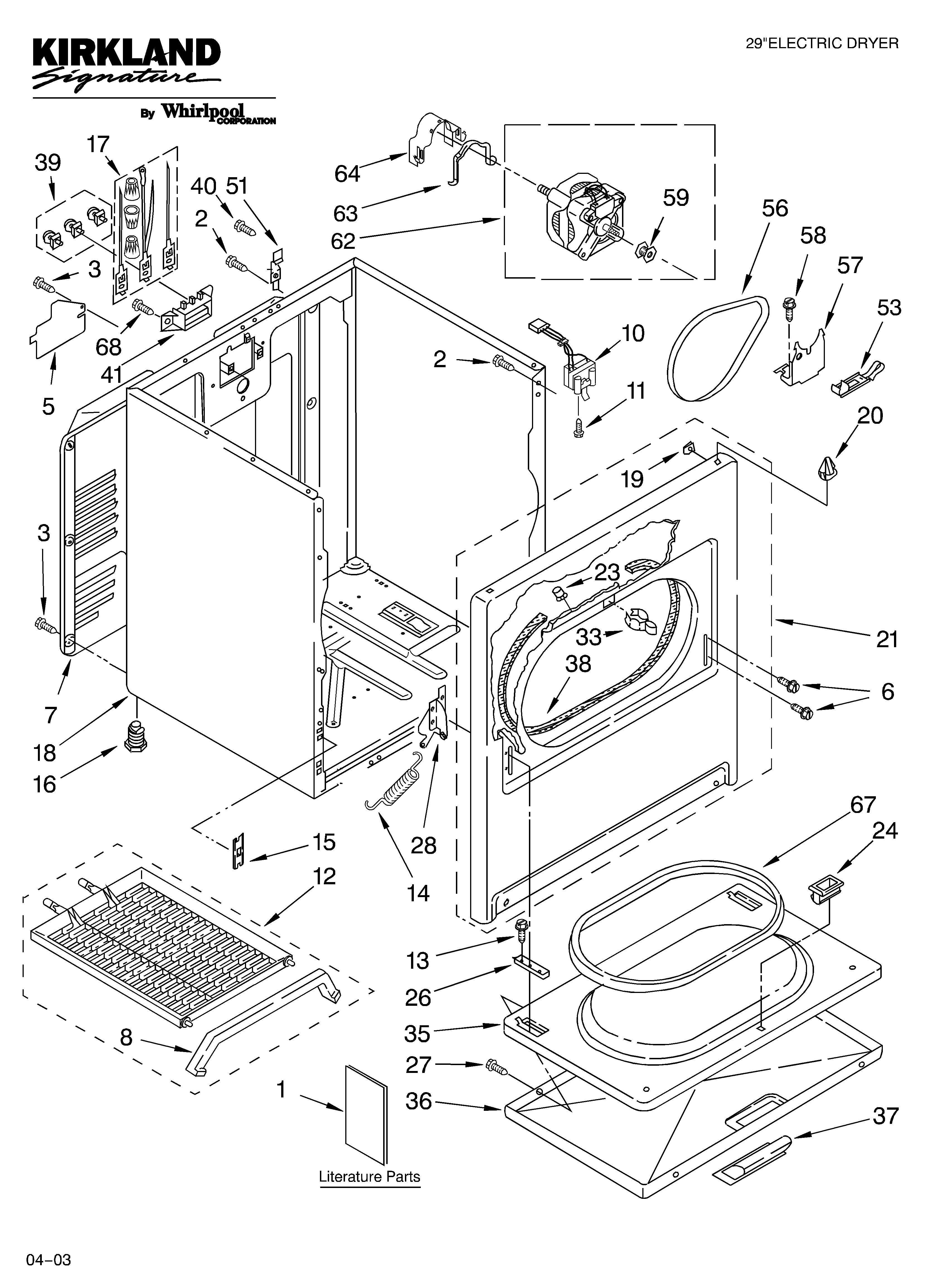 Kirkland SEDS800MQ0 cabinet parts diagram