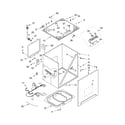 Whirlpool 7MGVW9959KQ3 cabinet and frame parts diagram