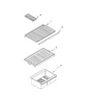 Whirlpool ET2WTKXLT00 shelf parts, optional parts (not included) diagram