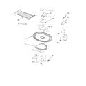 Whirlpool GH9184XLQ1 magnetron and turntable parts diagram