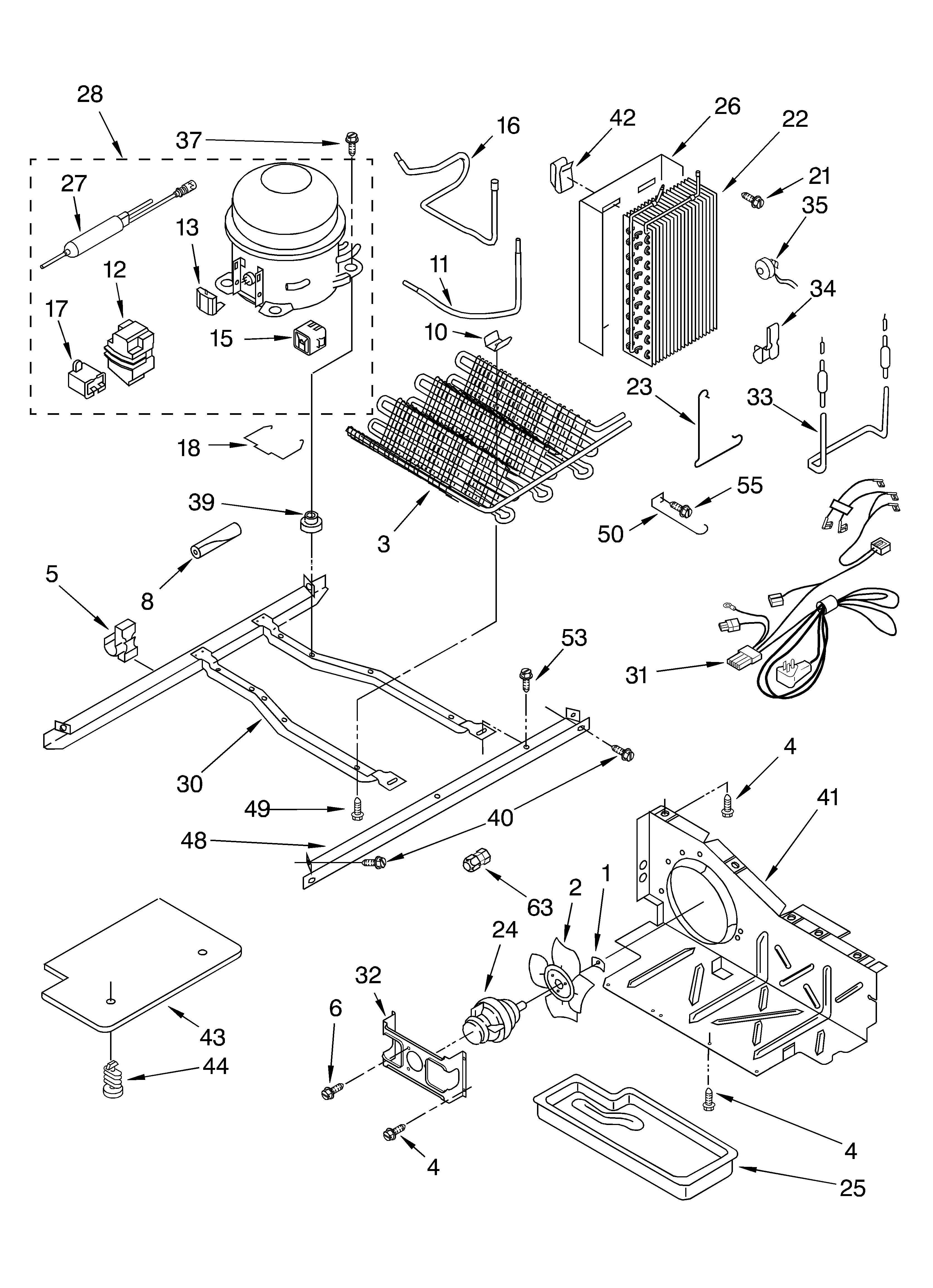 Whirlpool ED2SHGXMT00 unit parts diagram