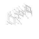 KitchenAid KEBC208KBL1 oven door parts diagram