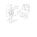 Whirlpool MH8150XMB0 magnetron and turntable parts diagram