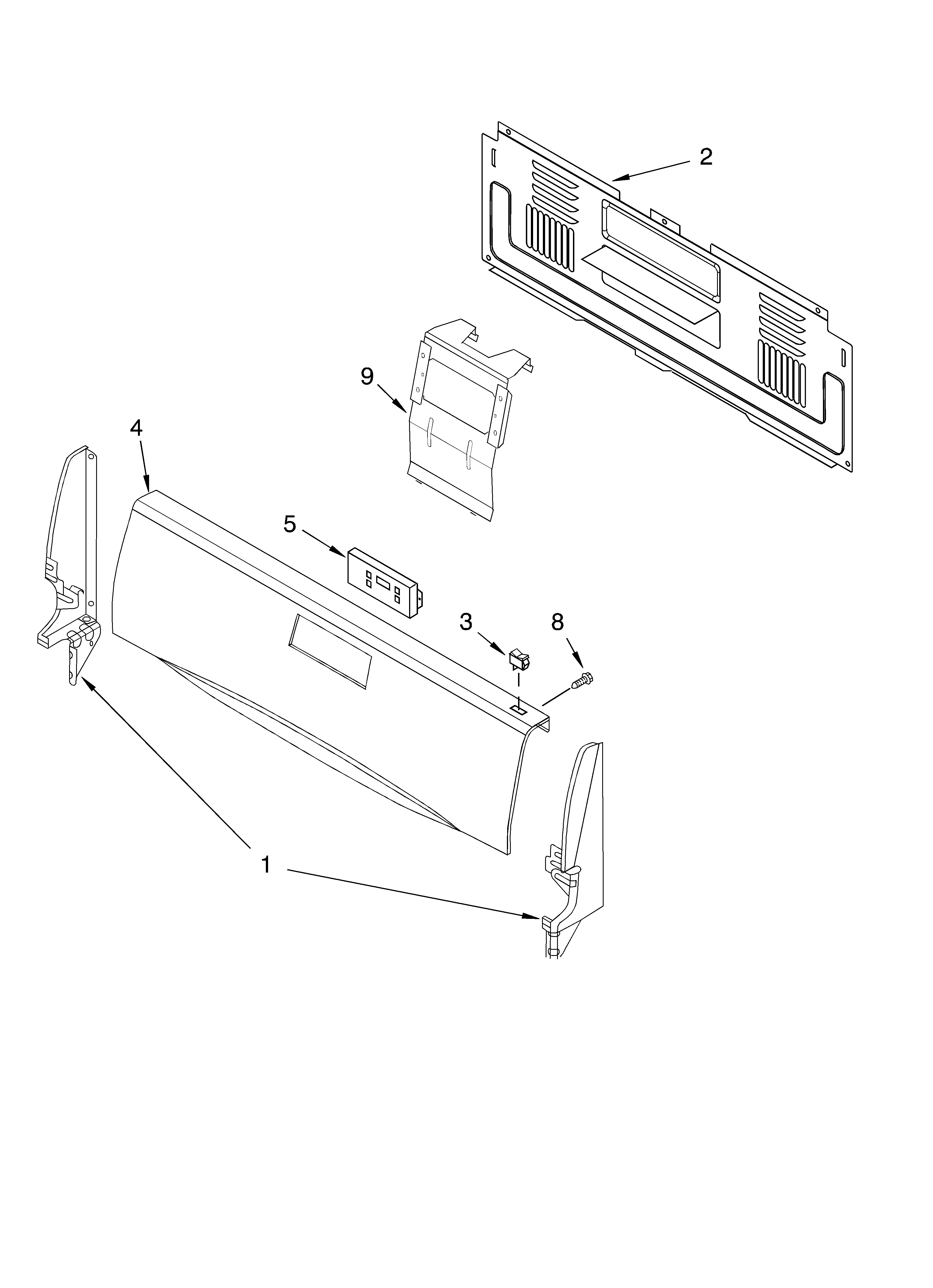 Whirlpool SF315PEKB1 backguard parts diagram