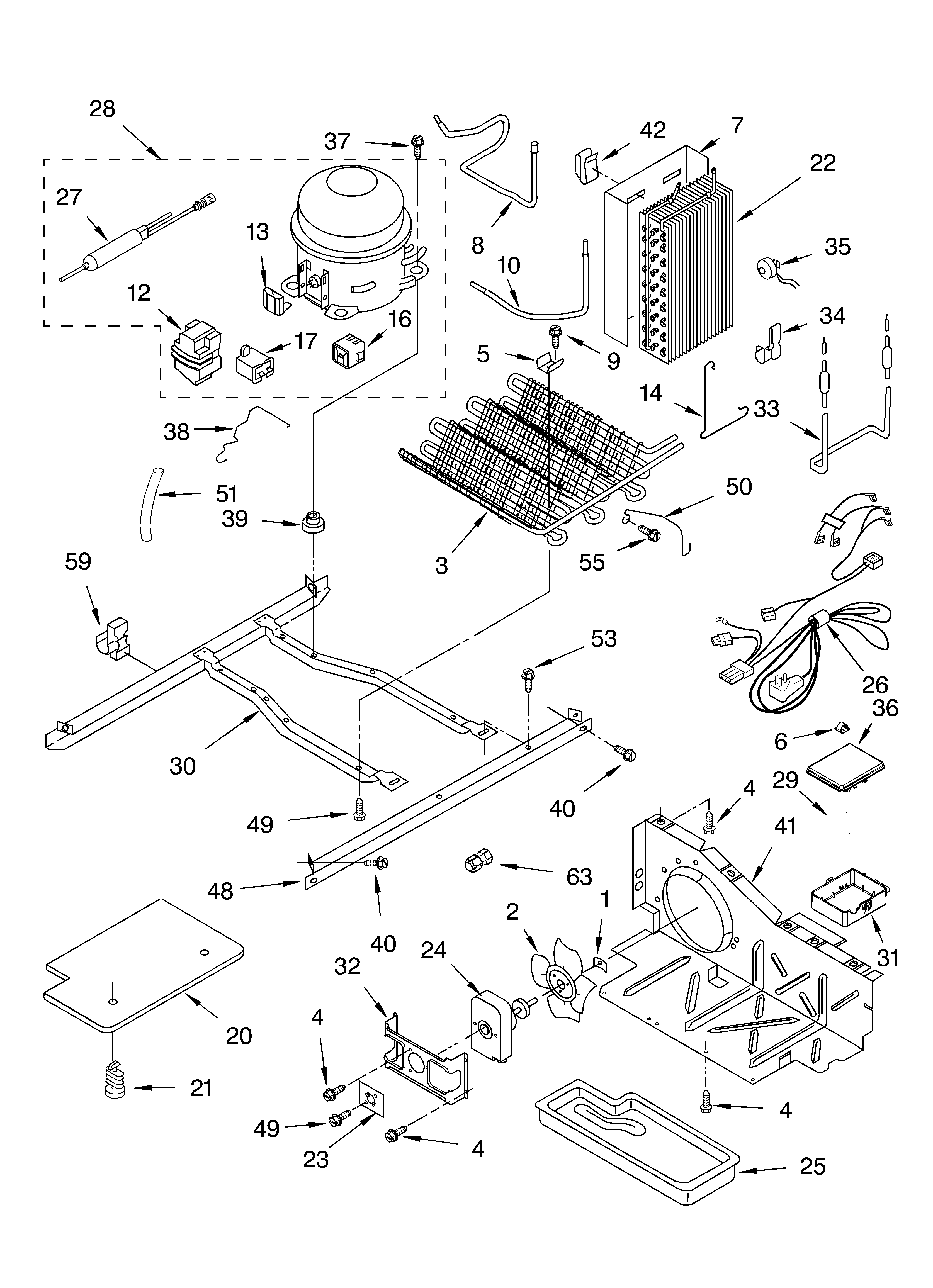 Whirlpool ED2LHAXMQ00 unit parts diagram
