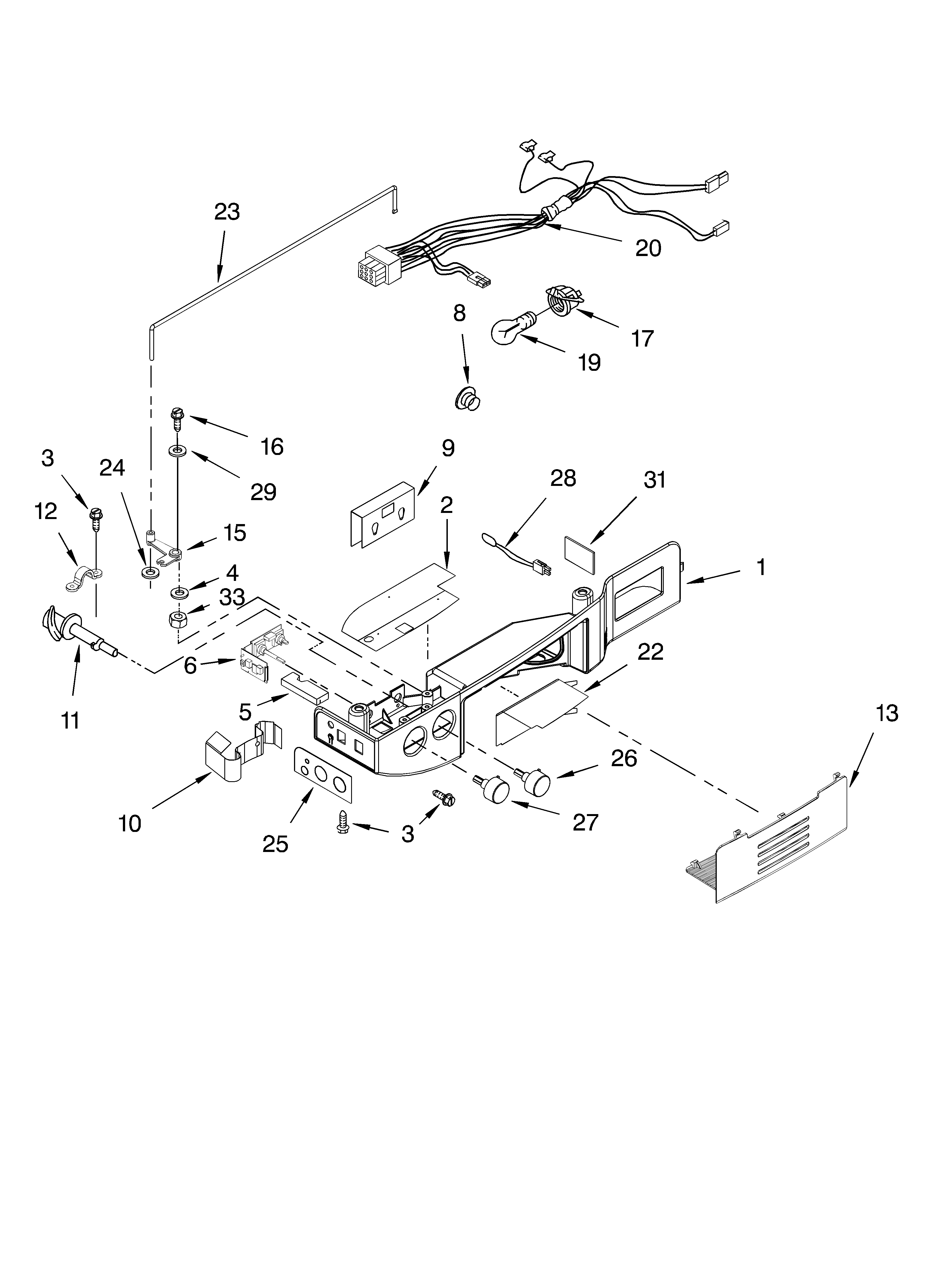 Whirlpool ED2LHAXMQ00 control parts diagram