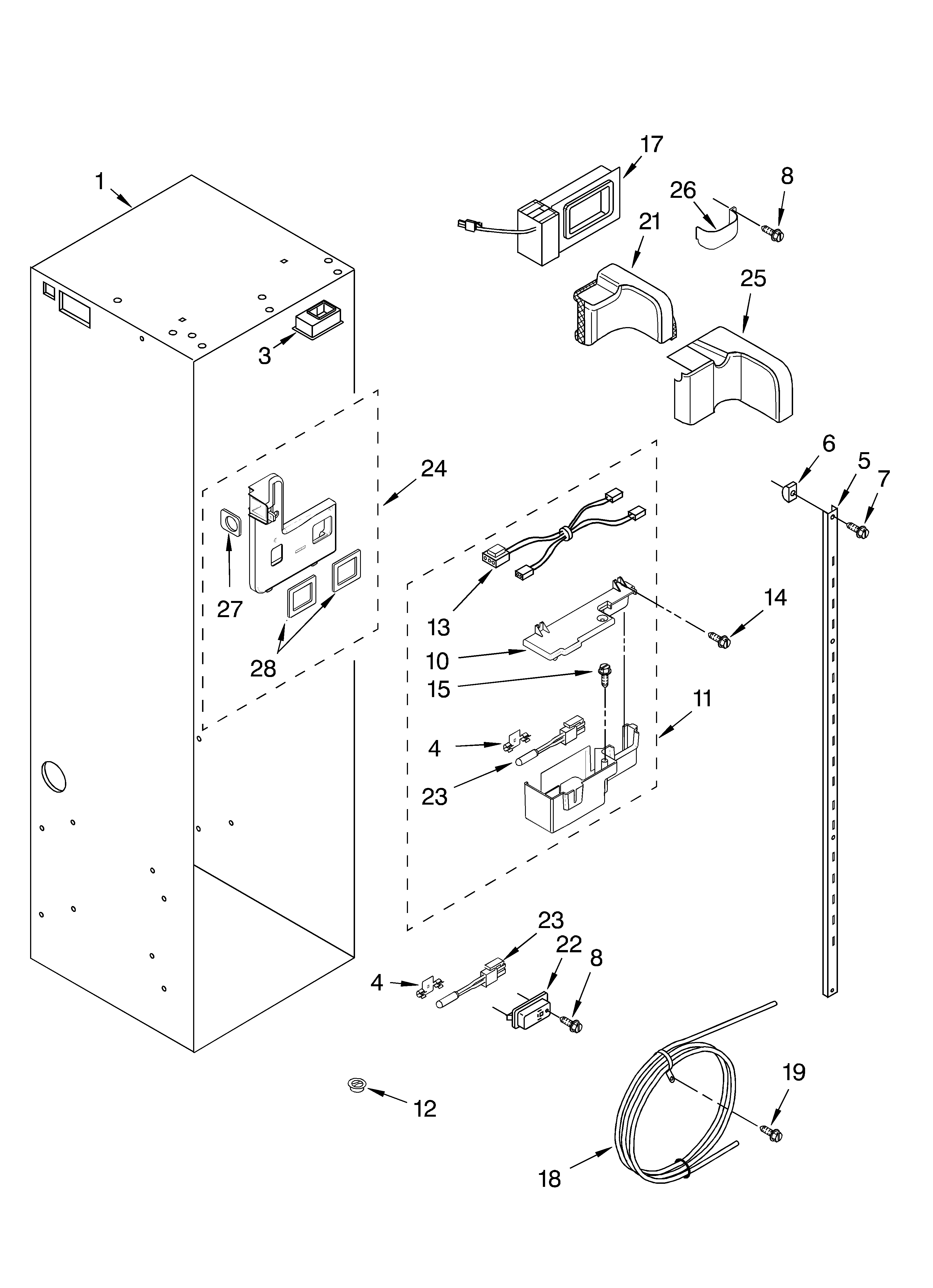 KitchenAid KSSC42QMU00 refrigerator liner parts diagram