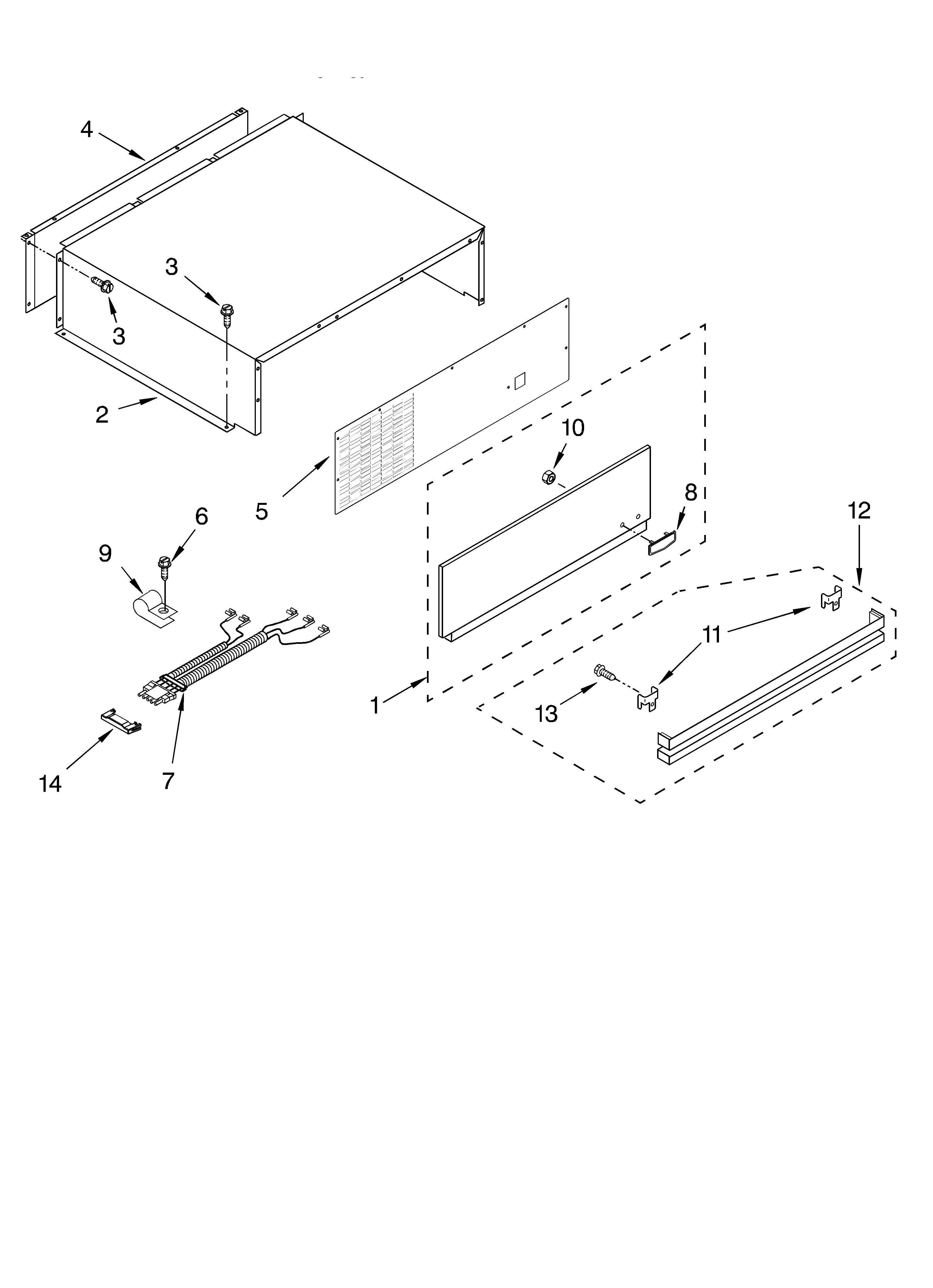 KitchenAid KSSC42QMU00 top grille and unit cover parts diagram