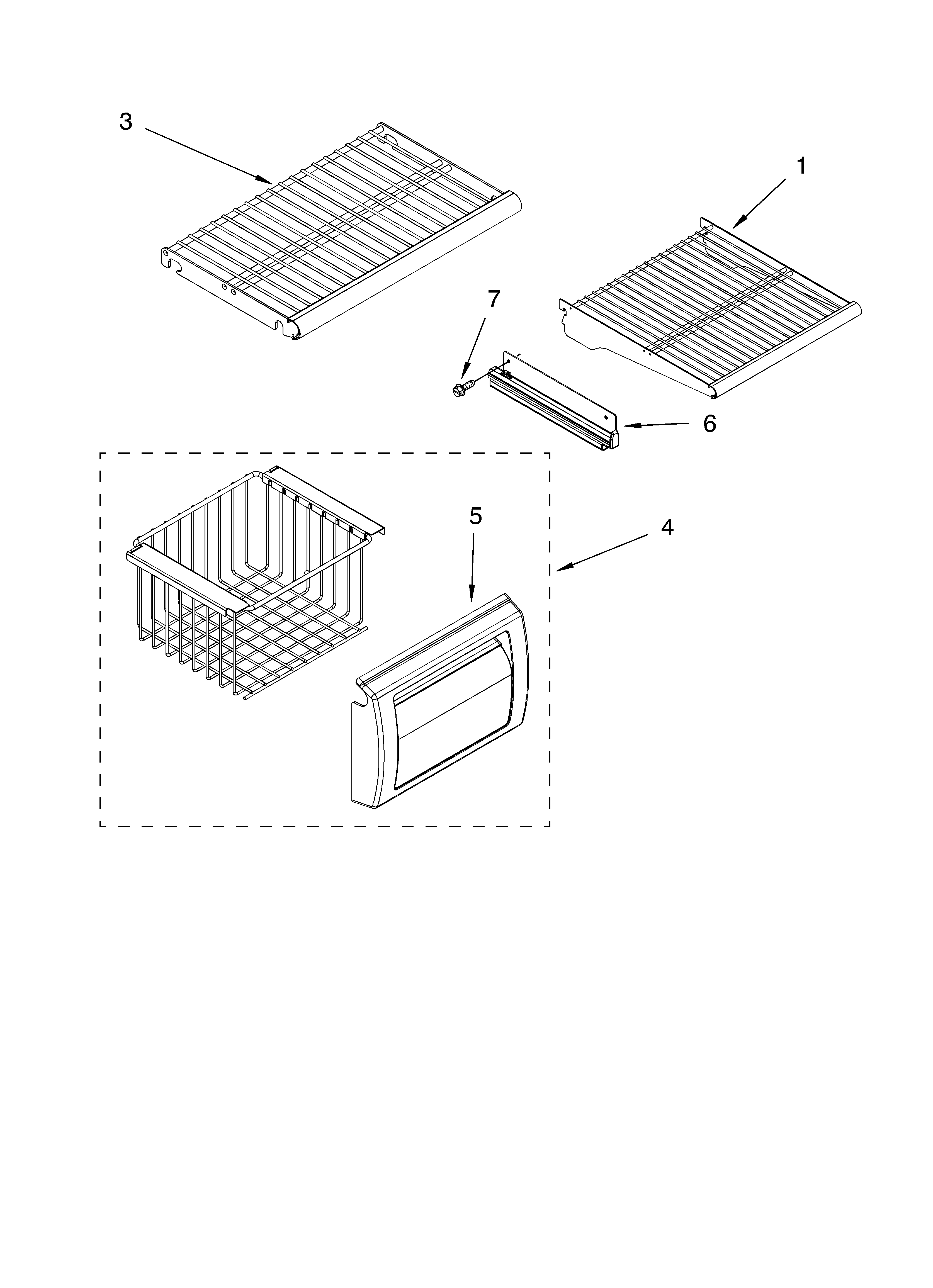 KitchenAid KSSC48QMS00 freezer shelf parts diagram