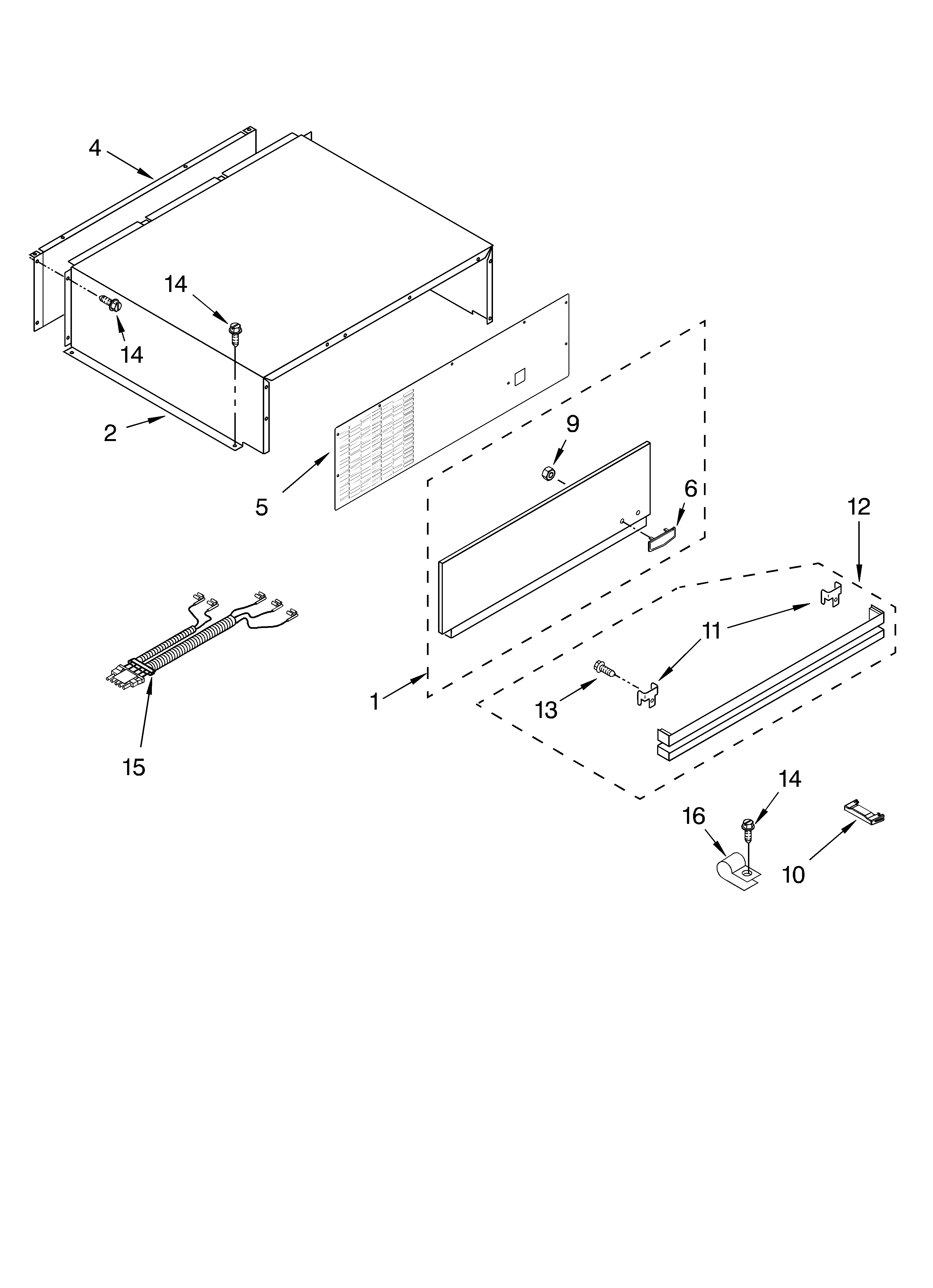 KitchenAid KSSC48QMS00 top grille and unit cover parts diagram