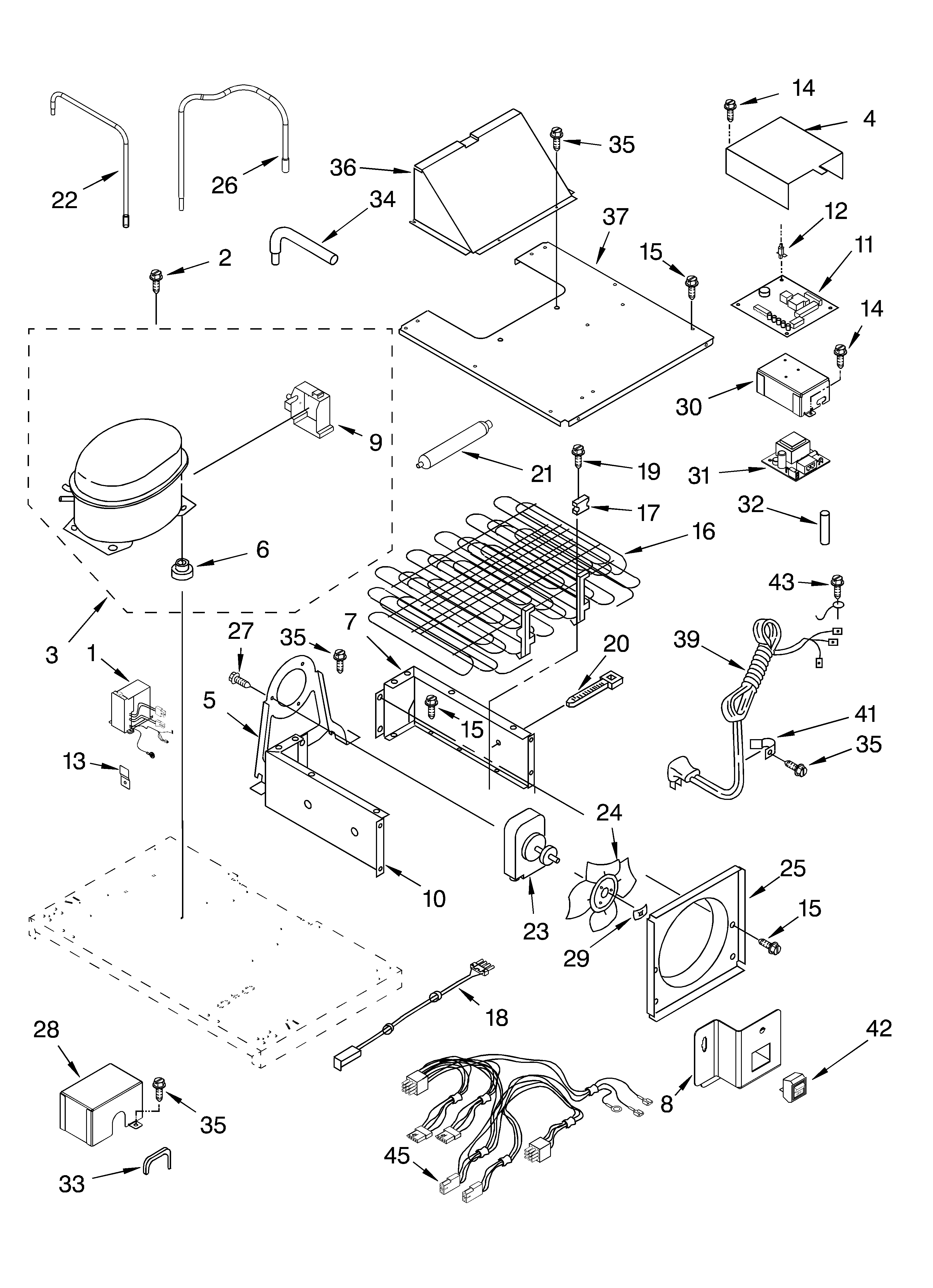 KitchenAid KSSC48QMS00 upper unit parts diagram