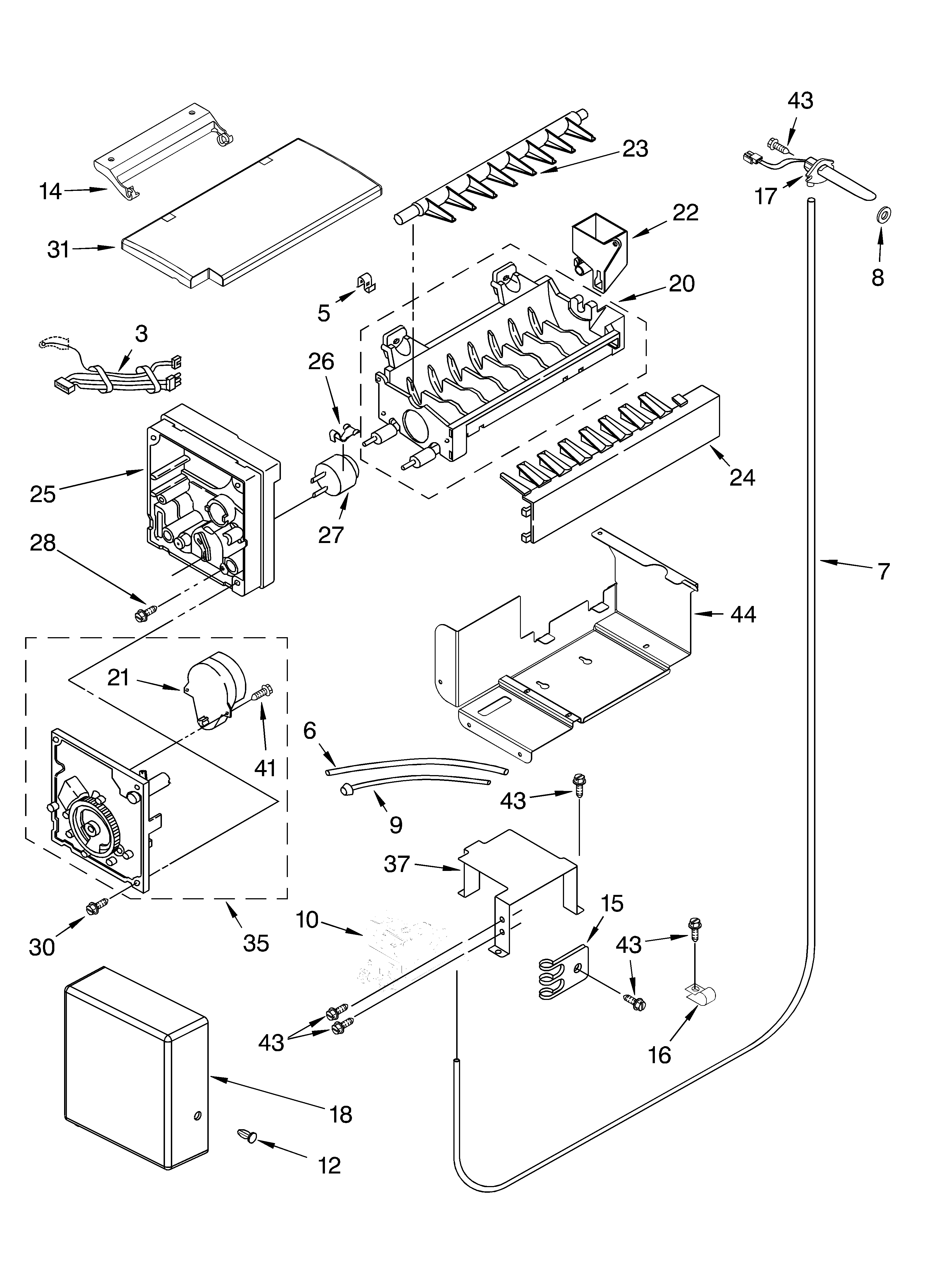 KitchenAid KSSC48QMS00 icemaker parts diagram
