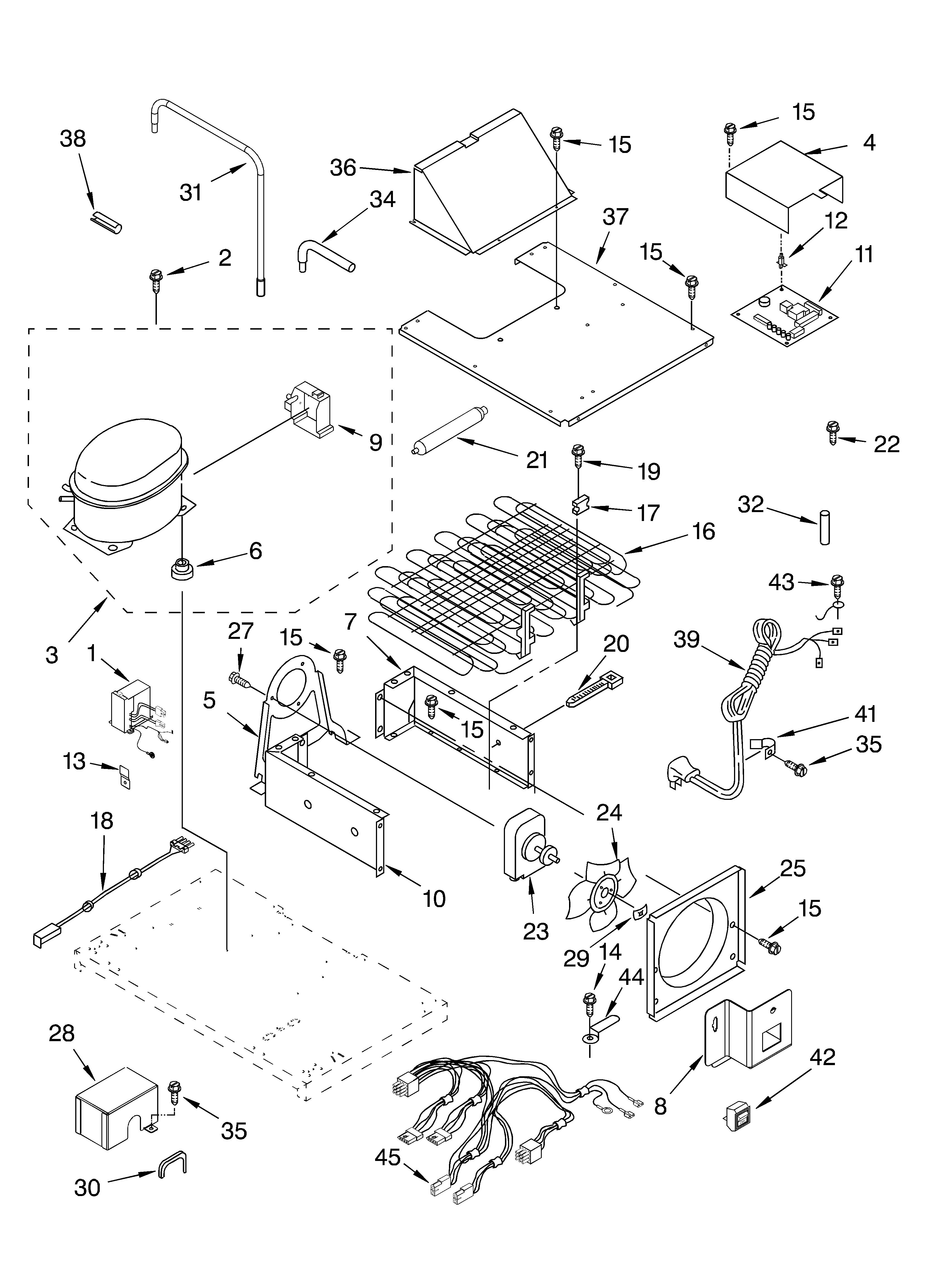 KitchenAid KBRP36FMS00 upper unit parts diagram