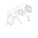 KitchenAid KEBS177DWH7 oven door parts diagram