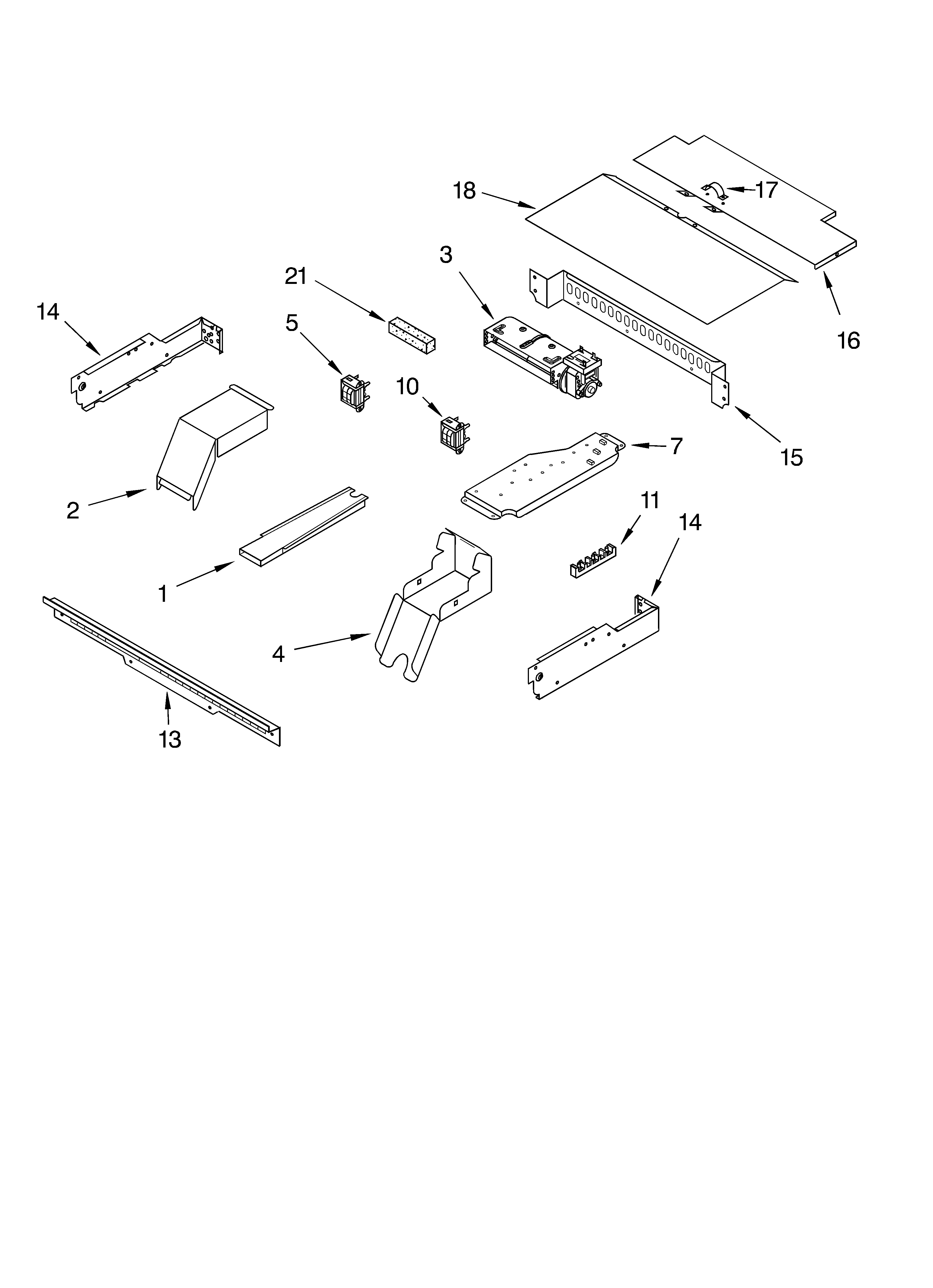 KitchenAid KEBS177DAL7 top venting parts, optional parts diagram