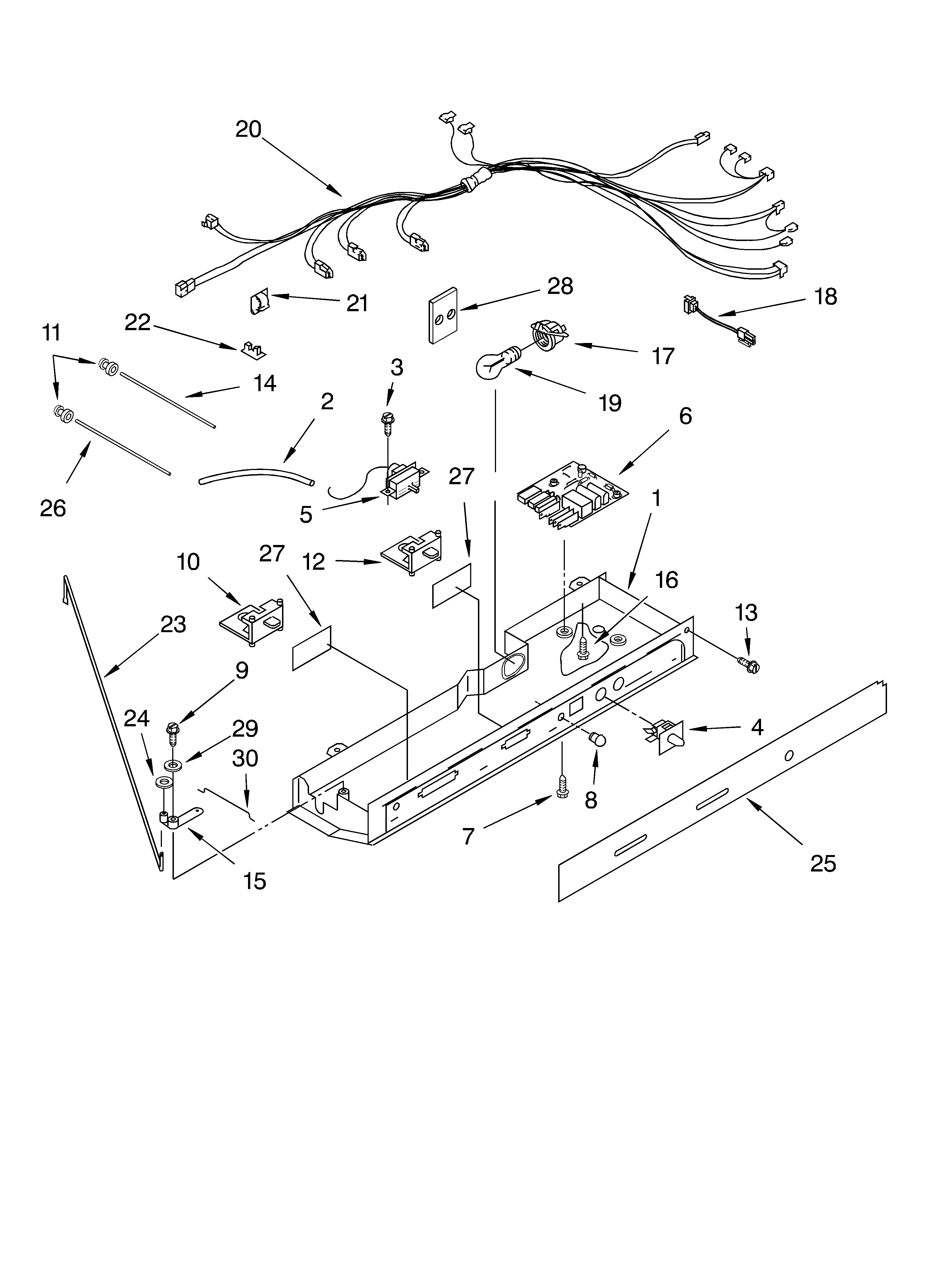 KitchenAid KSRJ25IMST00 control parts diagram