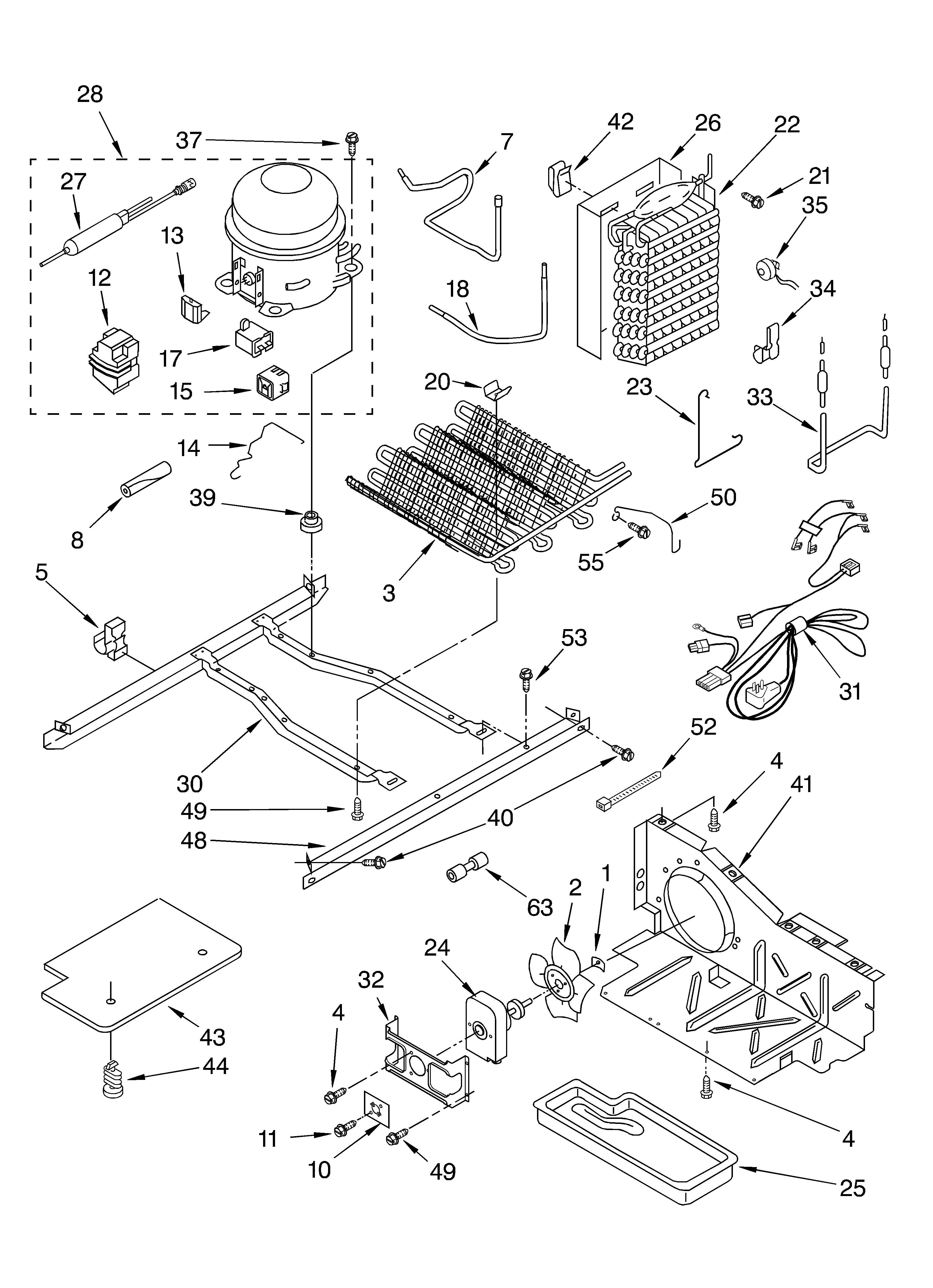 KitchenAid KSRJ25IMST00 unit parts diagram
