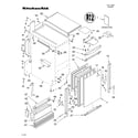 KitchenAid KUIS18PNJB4 cabinet liner and door parts diagram
