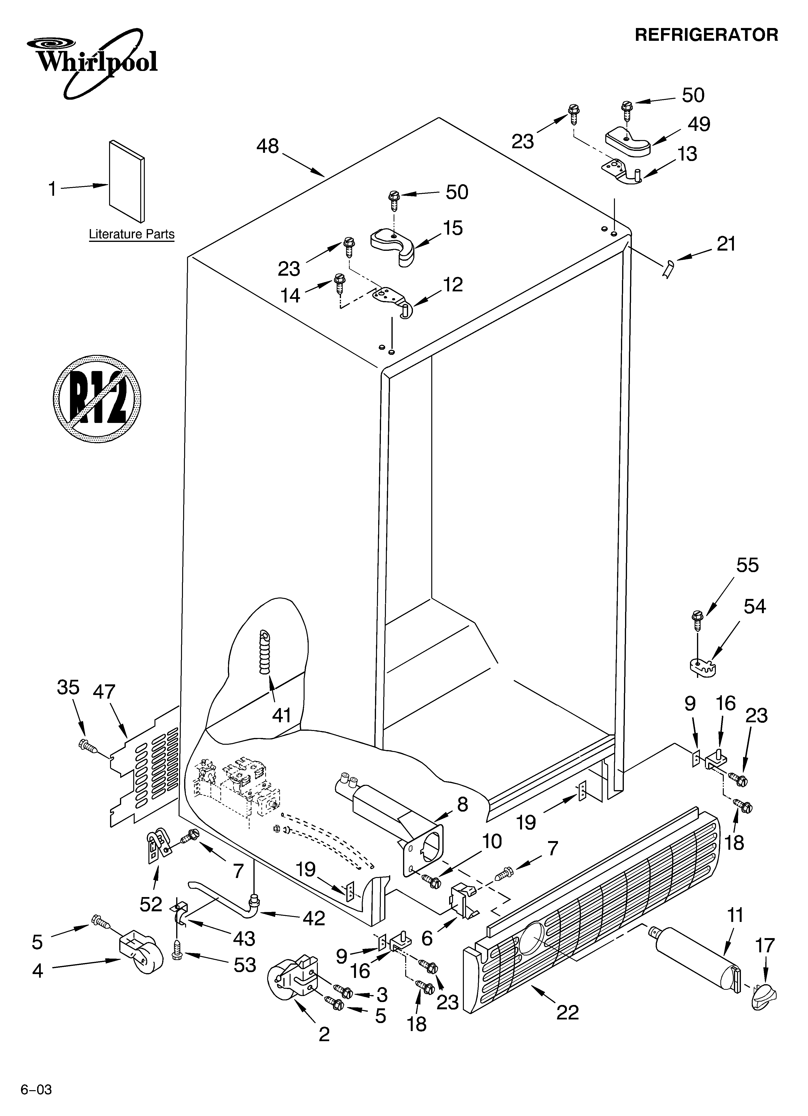 Whirlpool ED5FHGXKT04 cabinet parts diagram