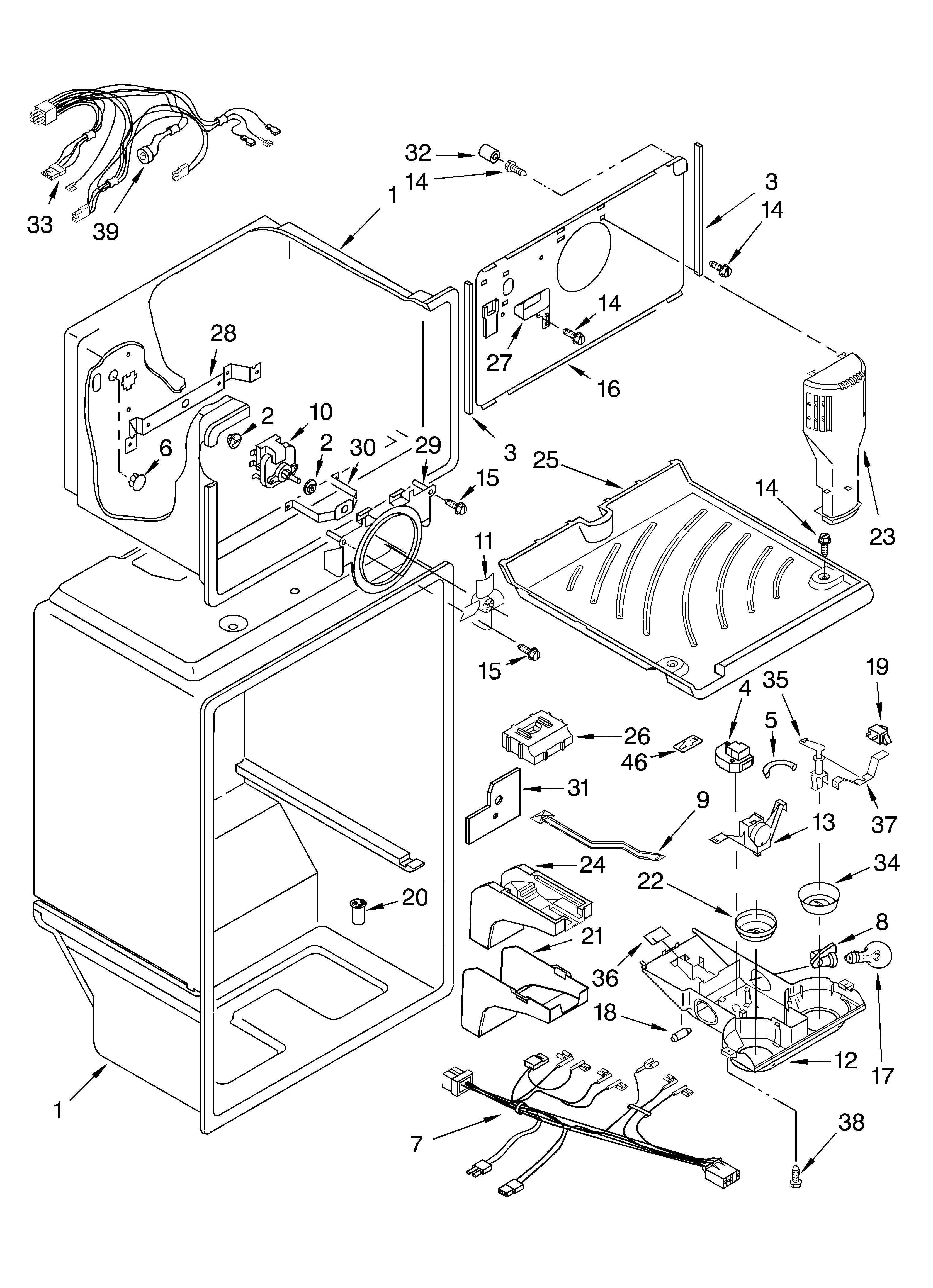 Whirlpool ET9FTKXKT03 liner parts diagram