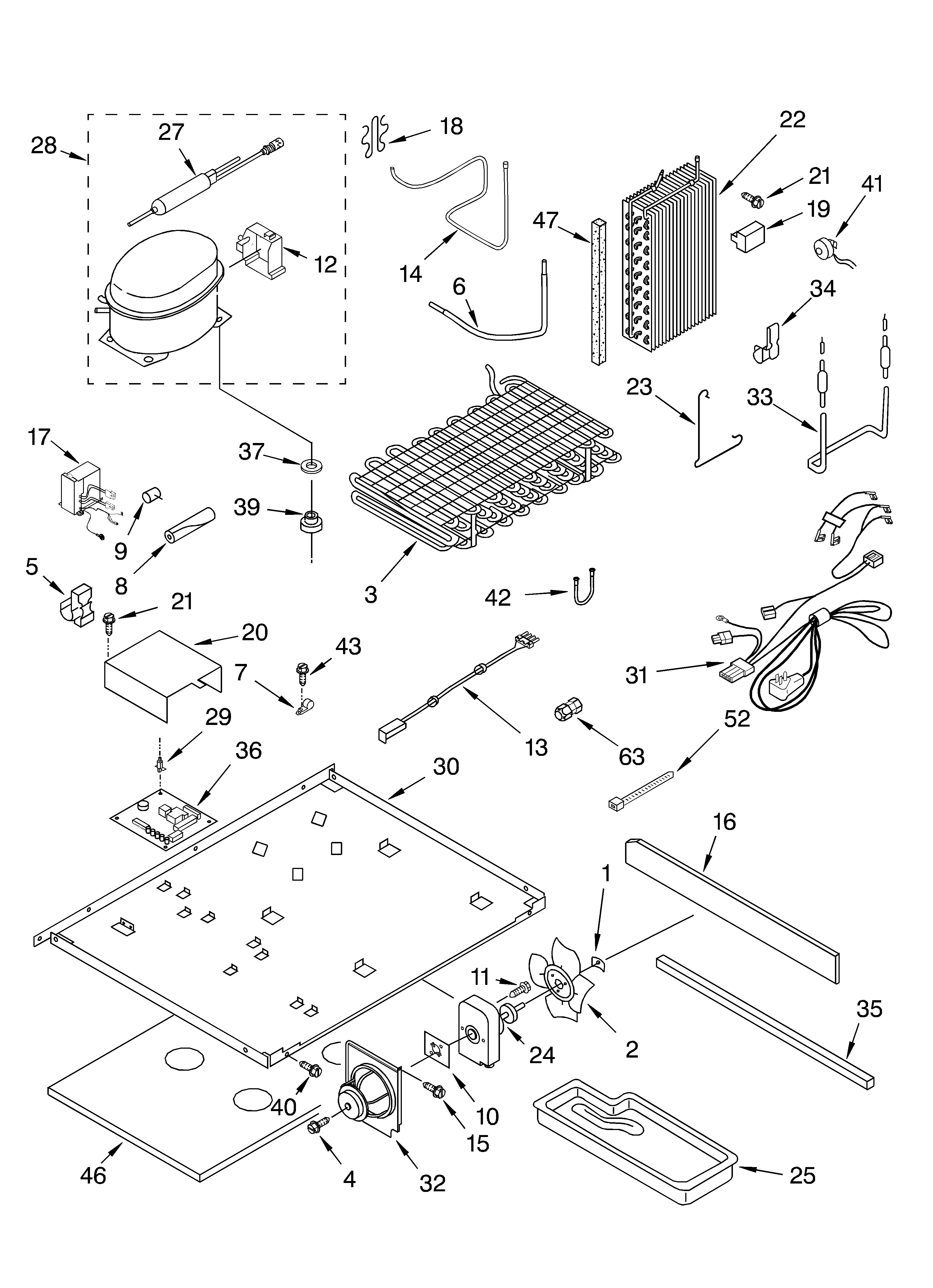 Whirlpool GC5SHGXLS01 unit parts diagram