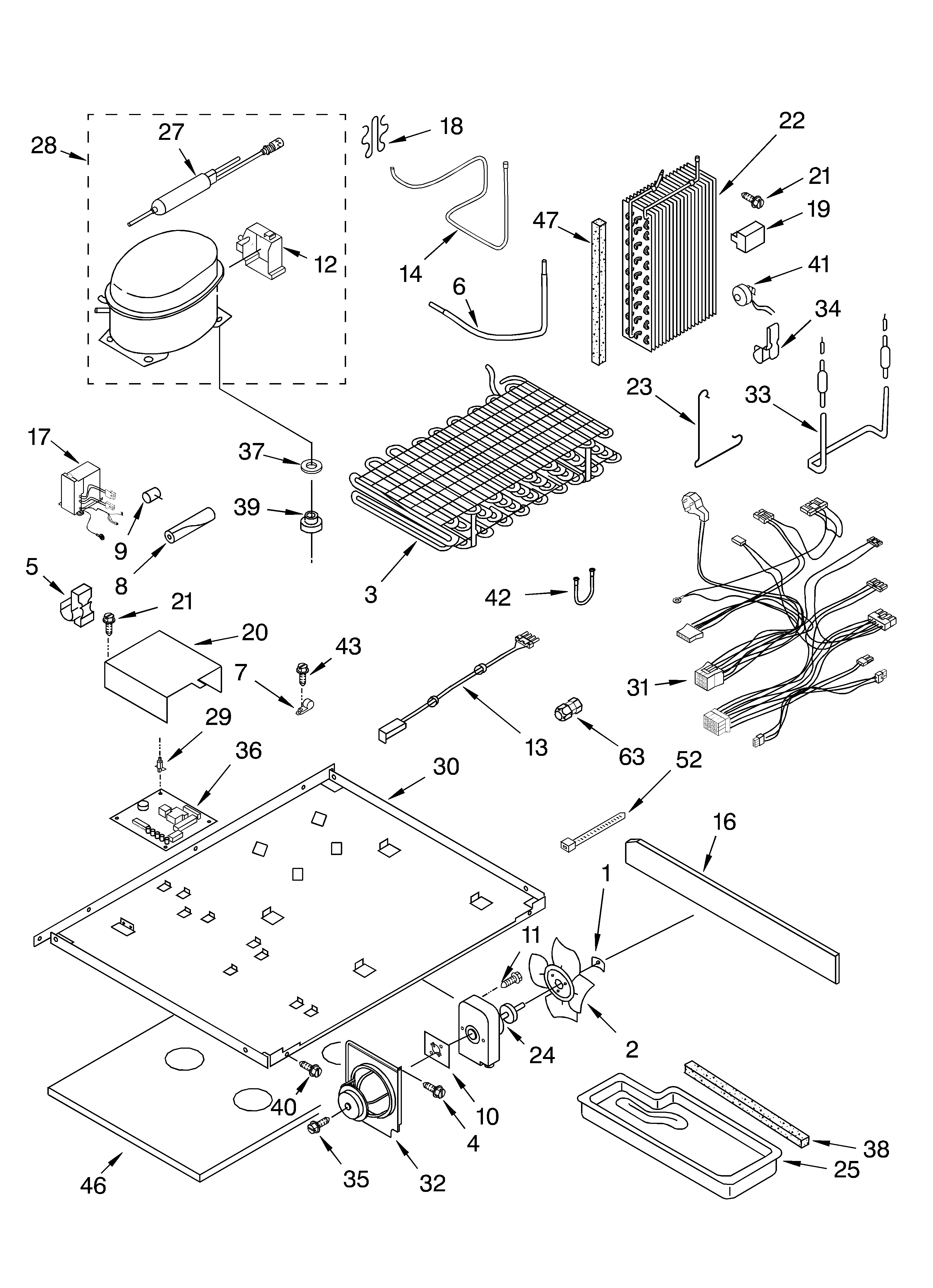 KitchenAid KSBS25FKSS02 unit parts diagram