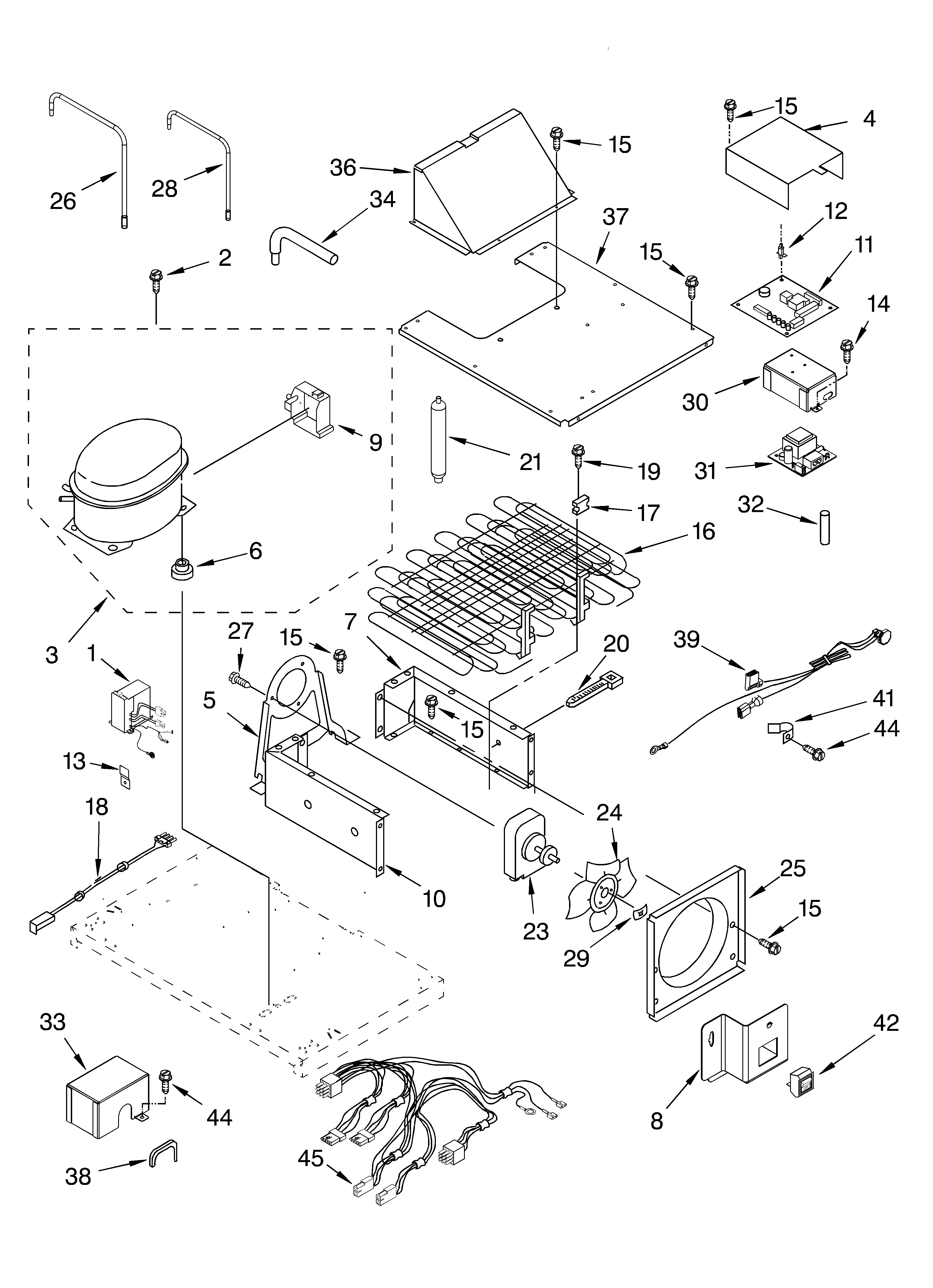 KitchenAid KSSC48FMS00 upper unit parts diagram