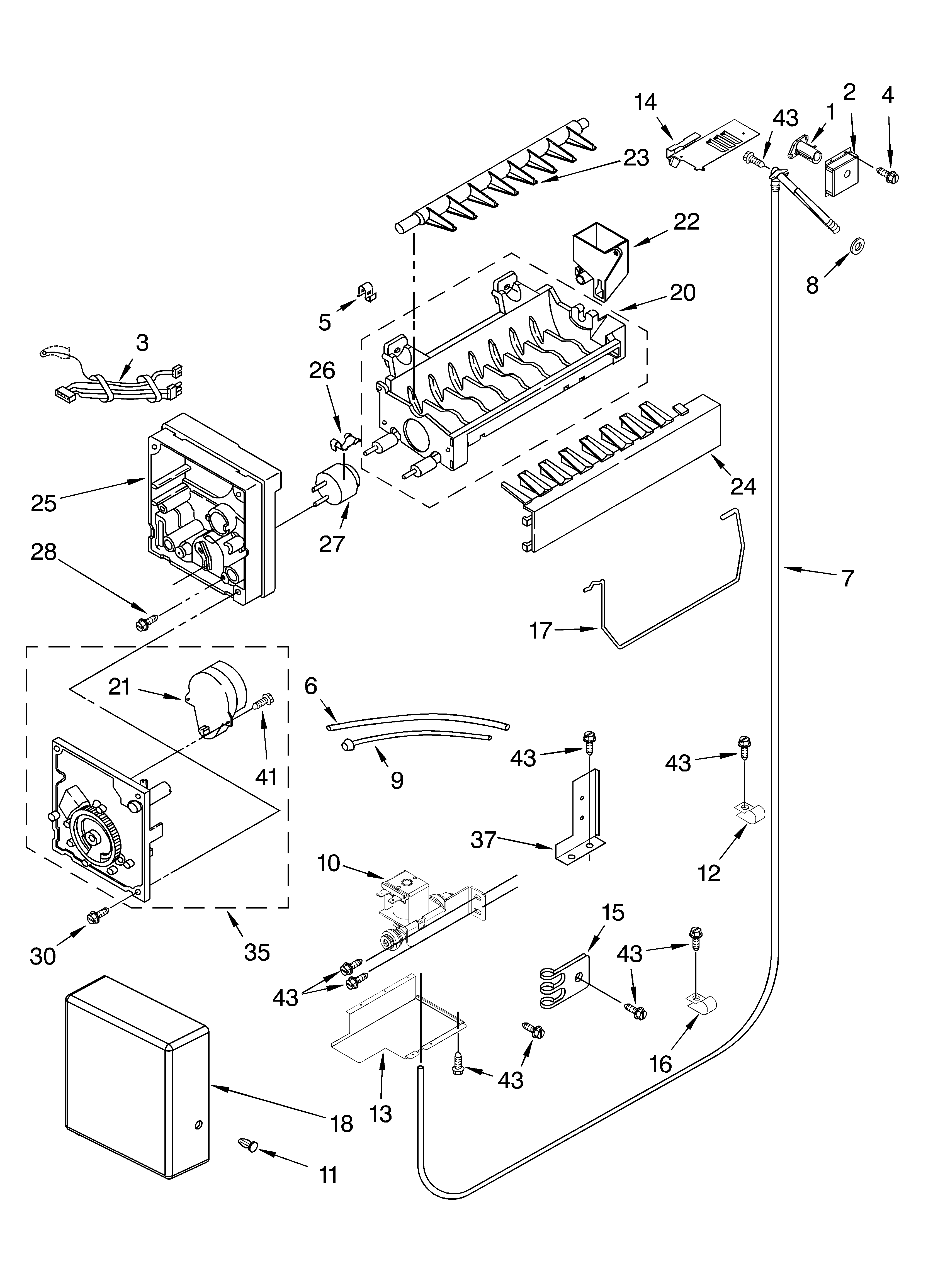 KitchenAid KSSC48FMS00 icemaker parts diagram