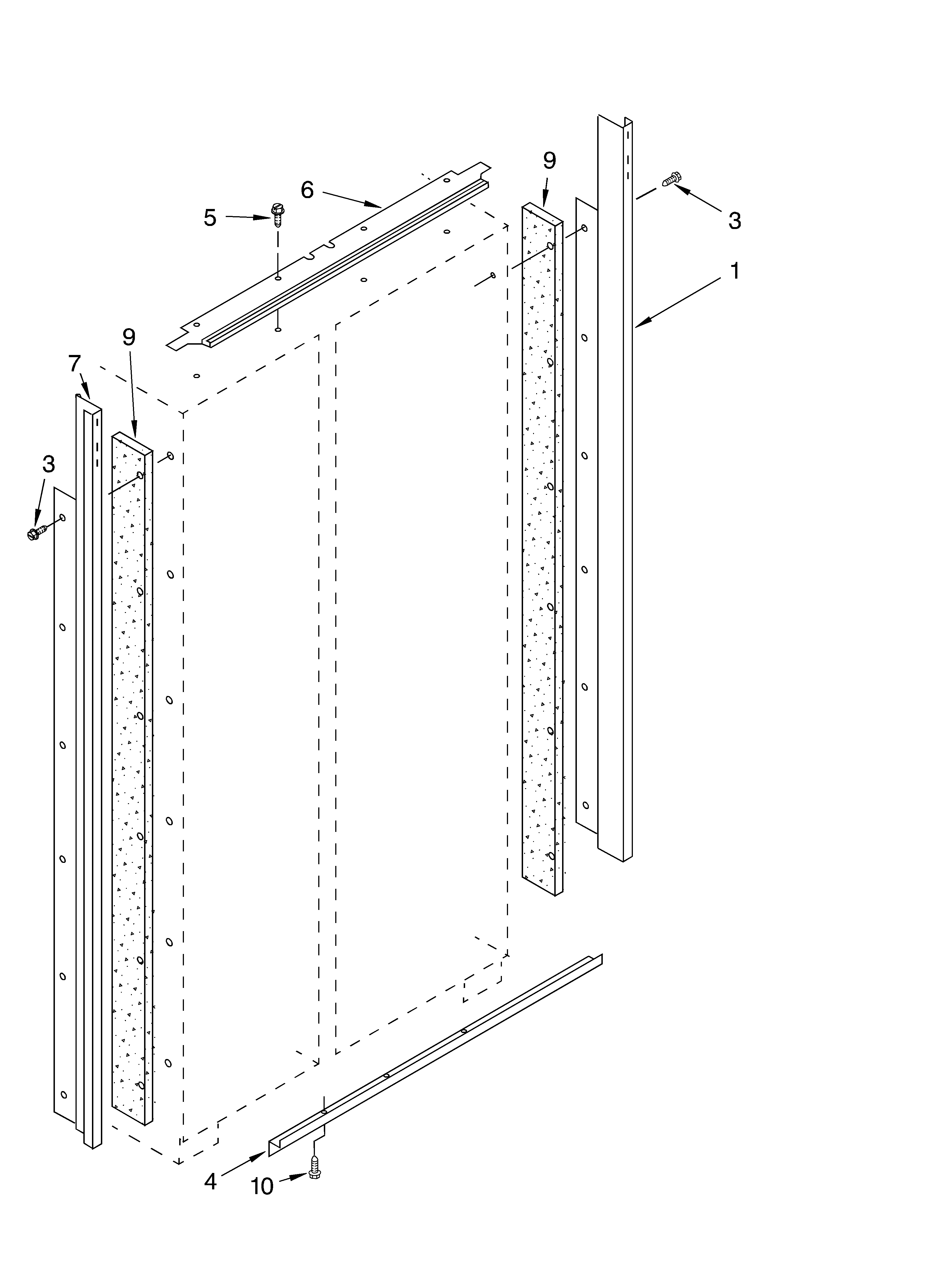 KitchenAid KSSO42FMX00 cabinet trim parts diagram