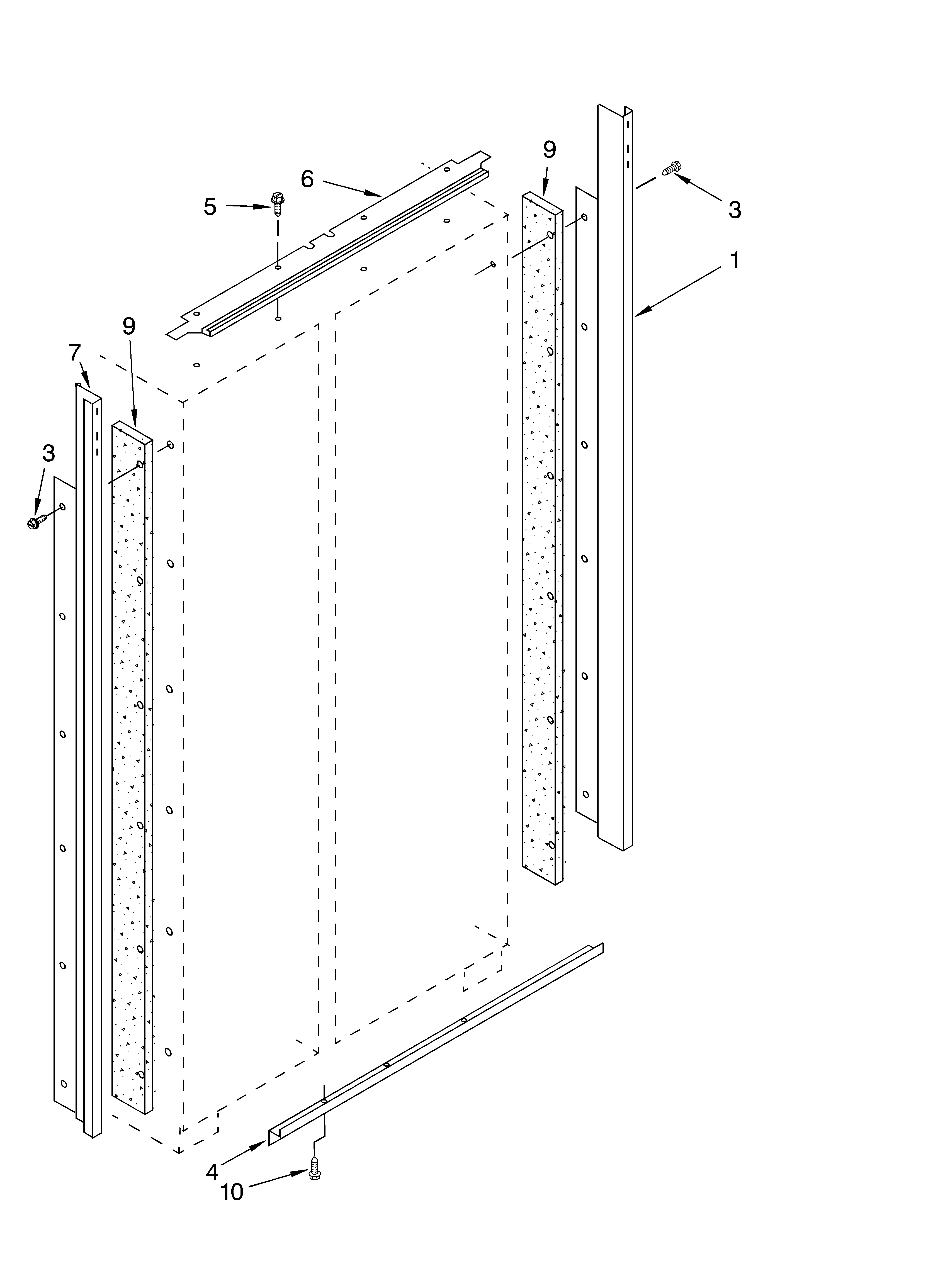 KitchenAid KSSV42FMM00 cabinet trim parts diagram