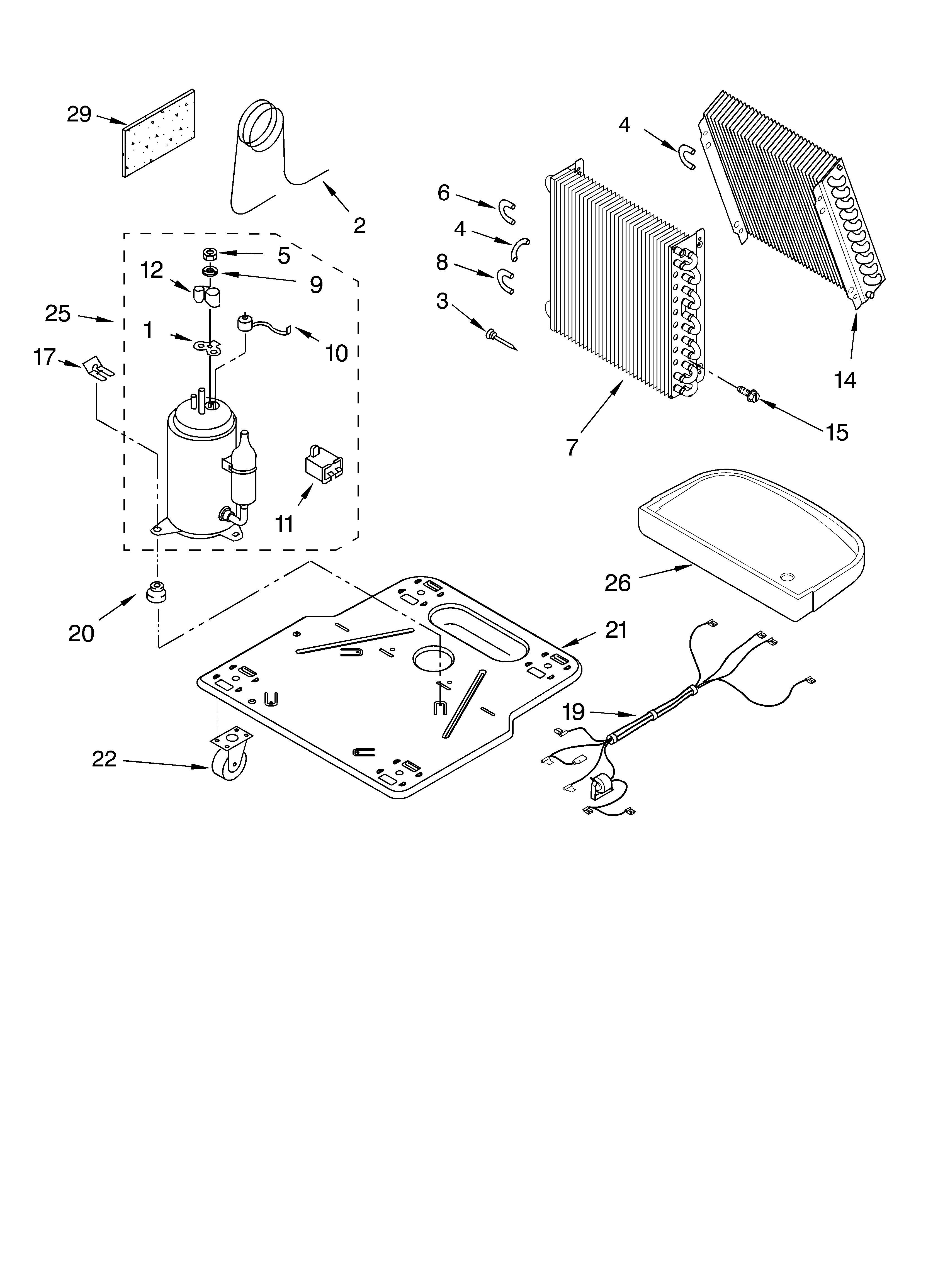 Whirlpool AD50DSL4 unit parts diagram