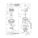 Whirlpool DU943PWKB0 pump and motor parts diagram