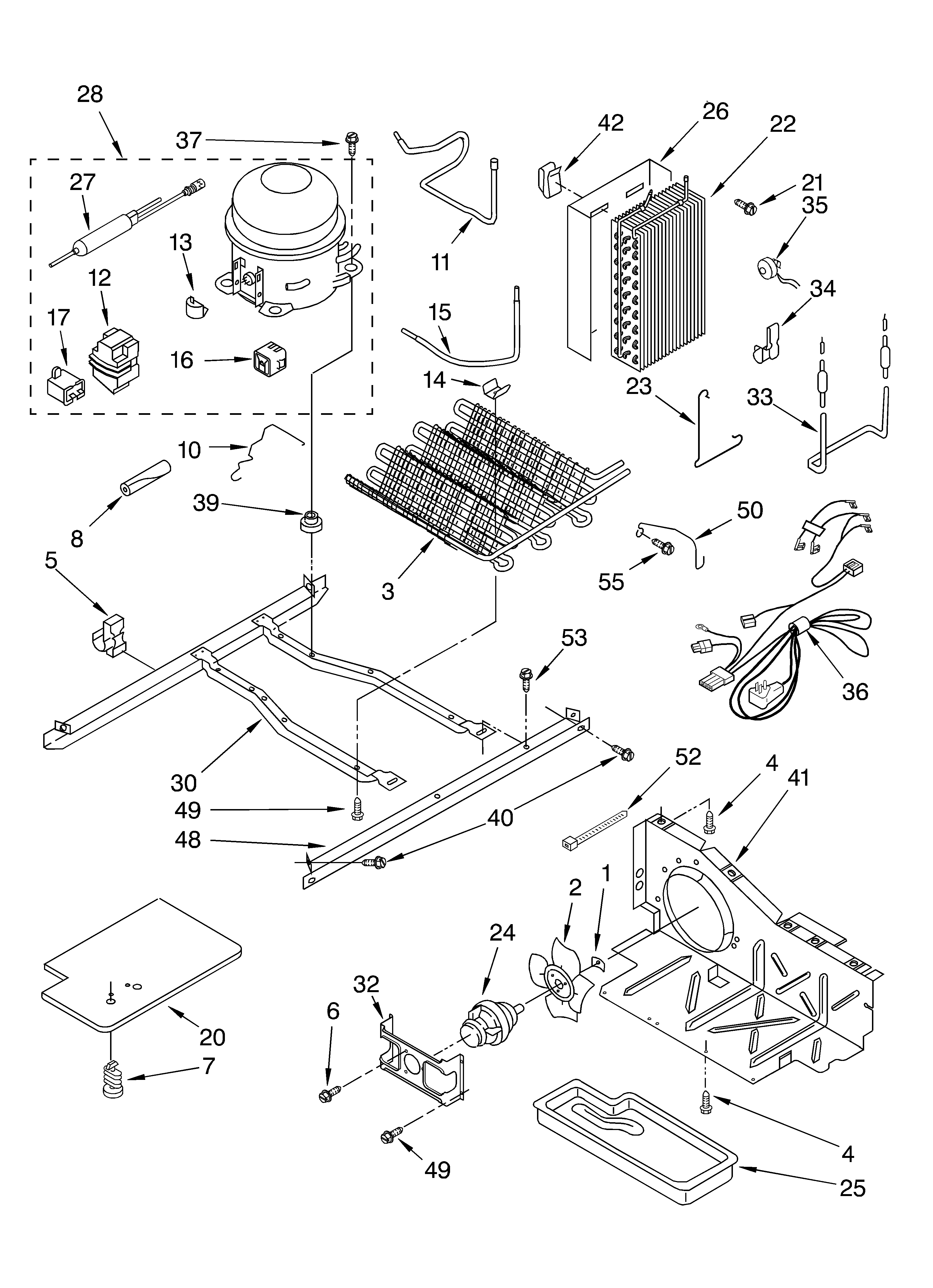 KitchenAid KSRD22FKBL04 unit parts diagram